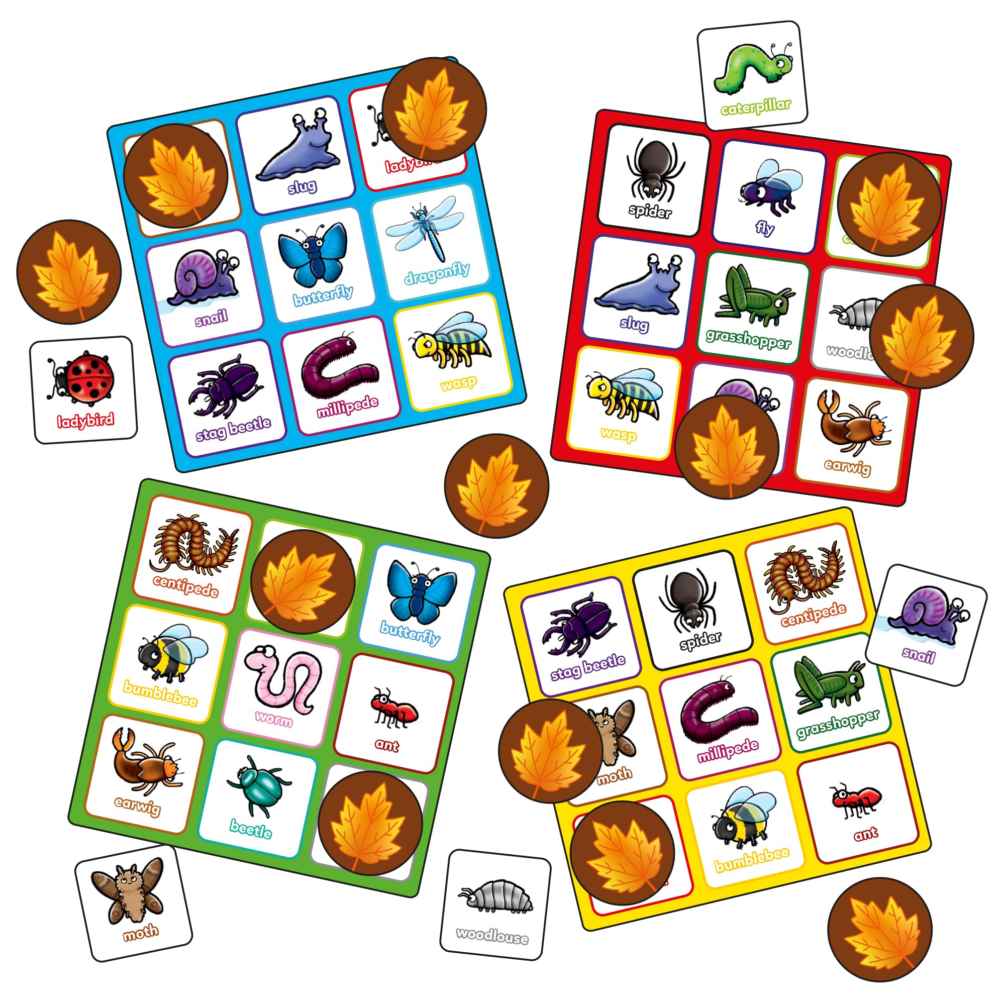 Orchard Toys Minibeast Bingo Game, Compact Travel-Friendly Bug-Themed Bingo for Kids