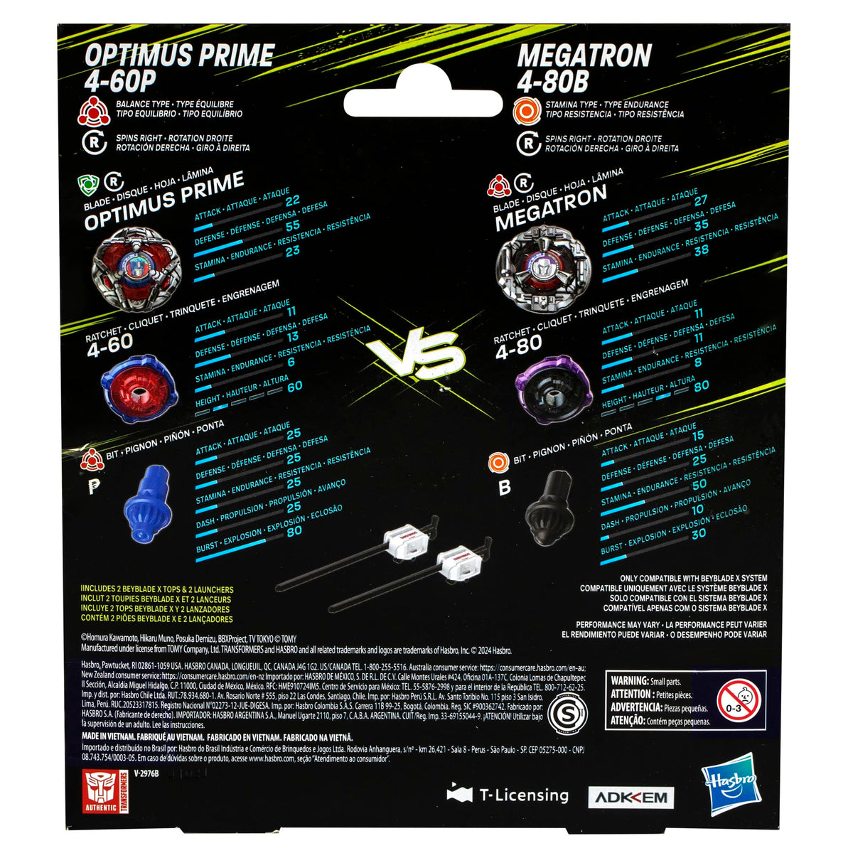 Beyblade X Transformers Optimus Prime vs. Megatron Multipack Set - Ages 8+ 4