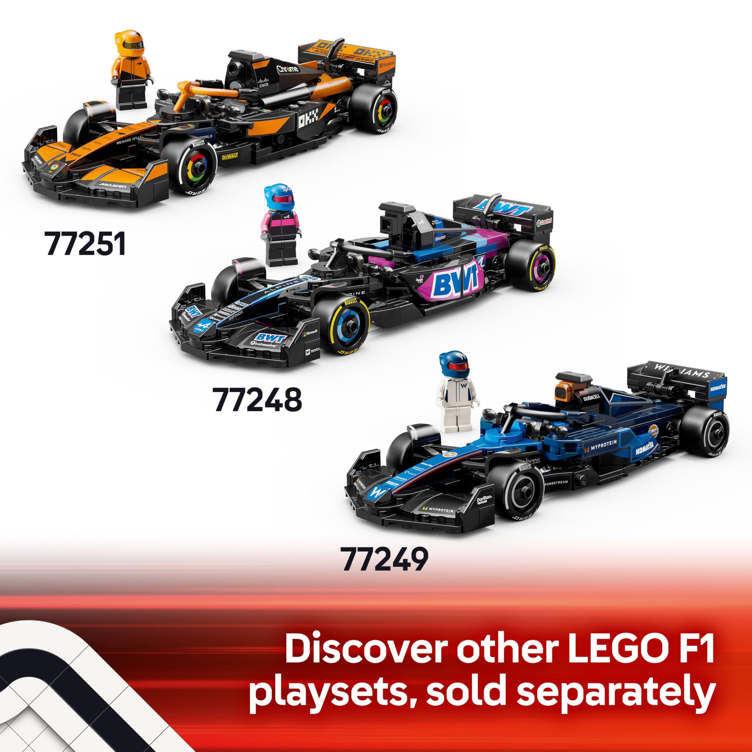 LEGO Speed Champions MoneyGram Haas F1 Team VF-24 Race Car Toy with Driver Minifigure - Building Set for 10+ 13
