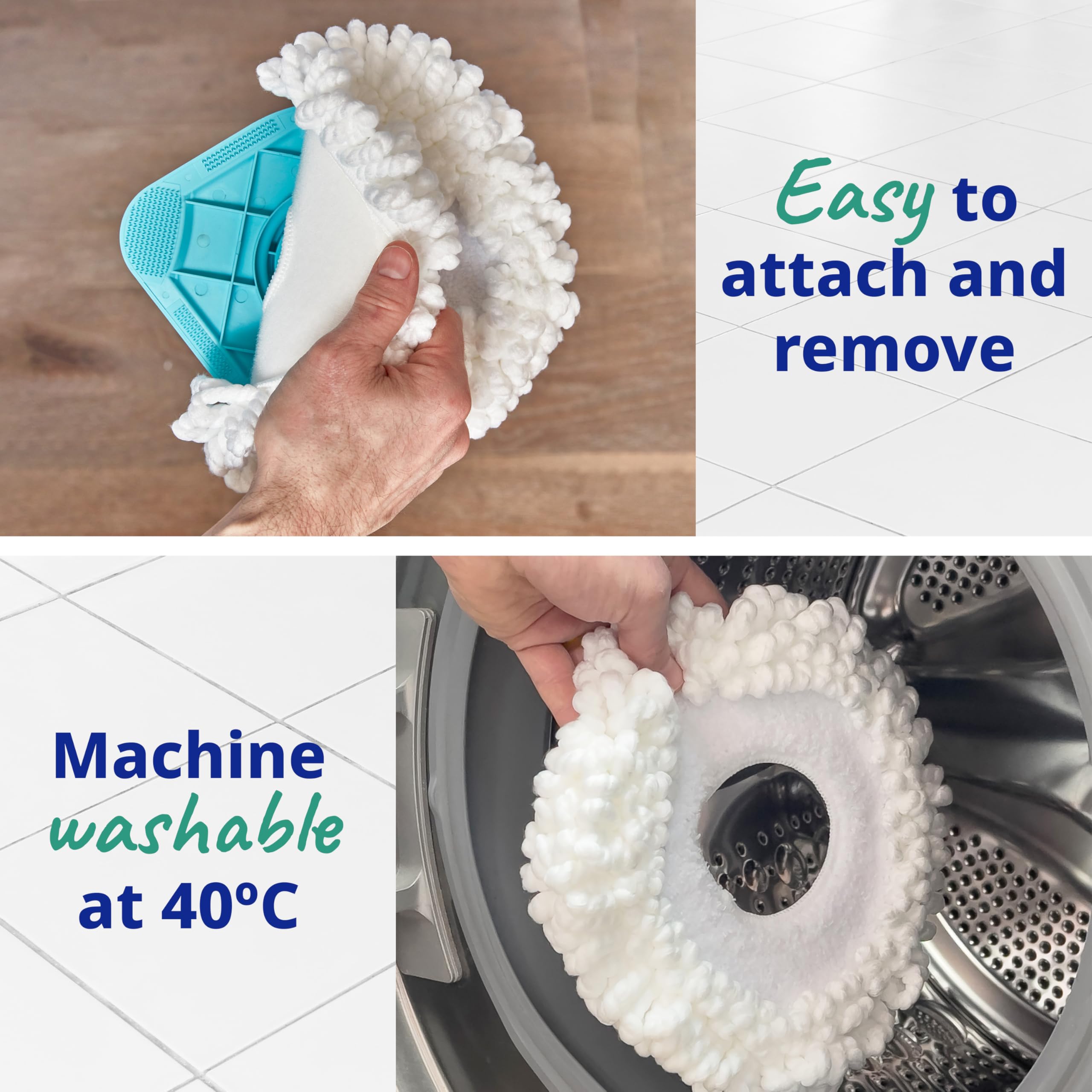 Spontex Full Action Corner System Spin Mop and Bucket Set | 360° Wringing | Microfibre Head | Cleans Laminate, Wood & Tile 6