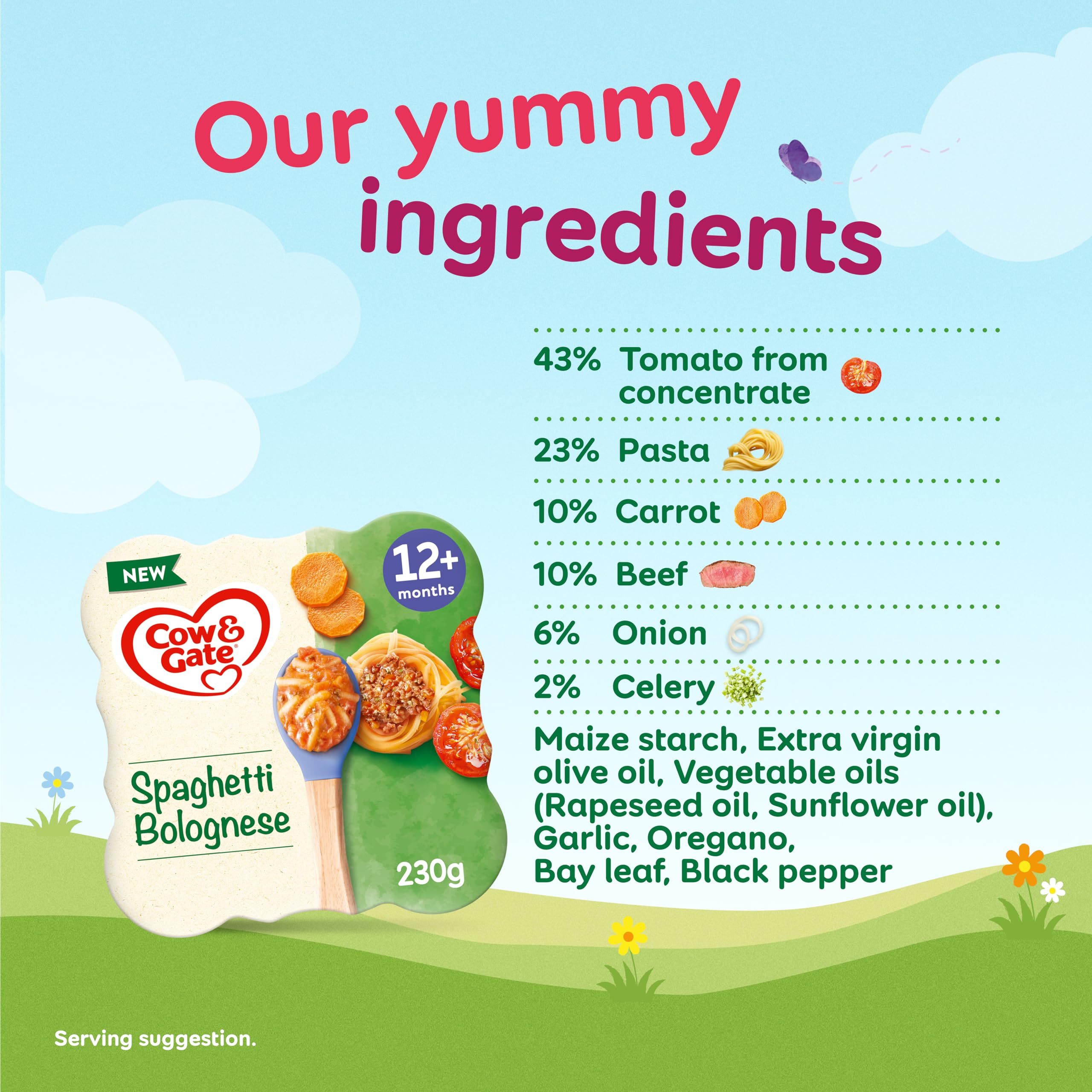 Cow & Gate - Spaghetti Bolognese Baby Food Meal (230g, Pack of 5) 4