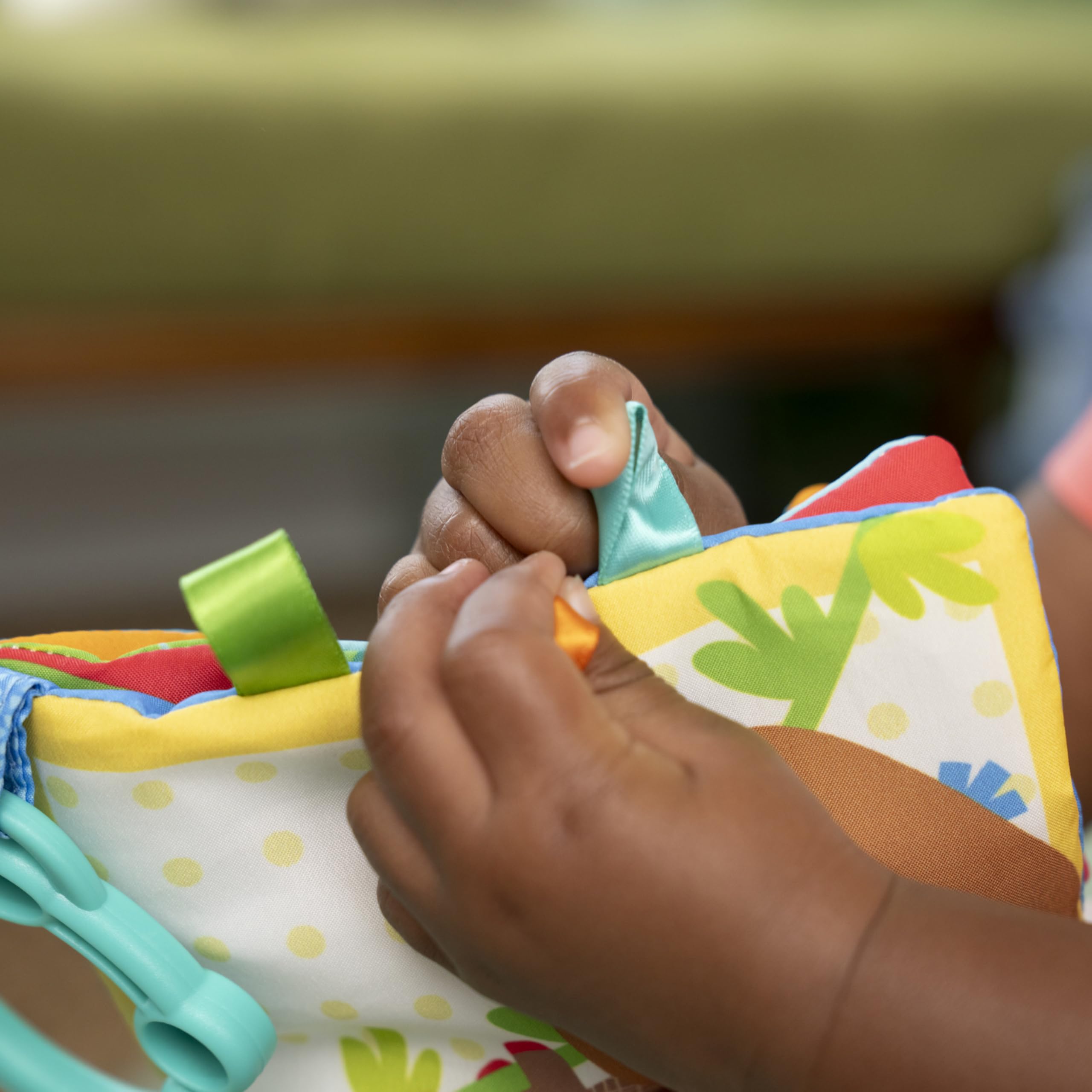 Bright Starts Safari Buddies Soft Crinkle Book Stroller Toy | Sensory Stimulation | Unisex Baby 6