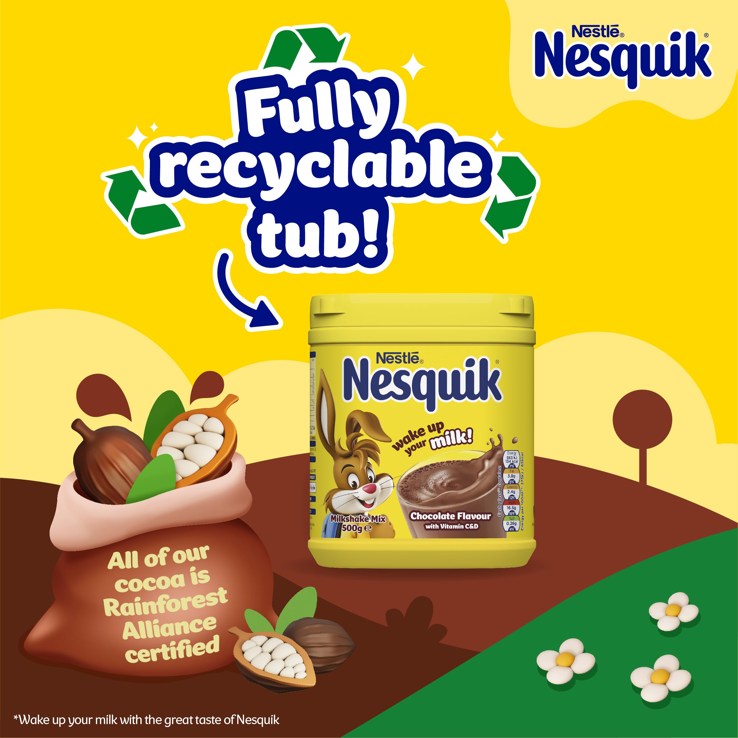 Nesquik - Chocolate Flavoured Milkshake Powder 1kg Tub 8