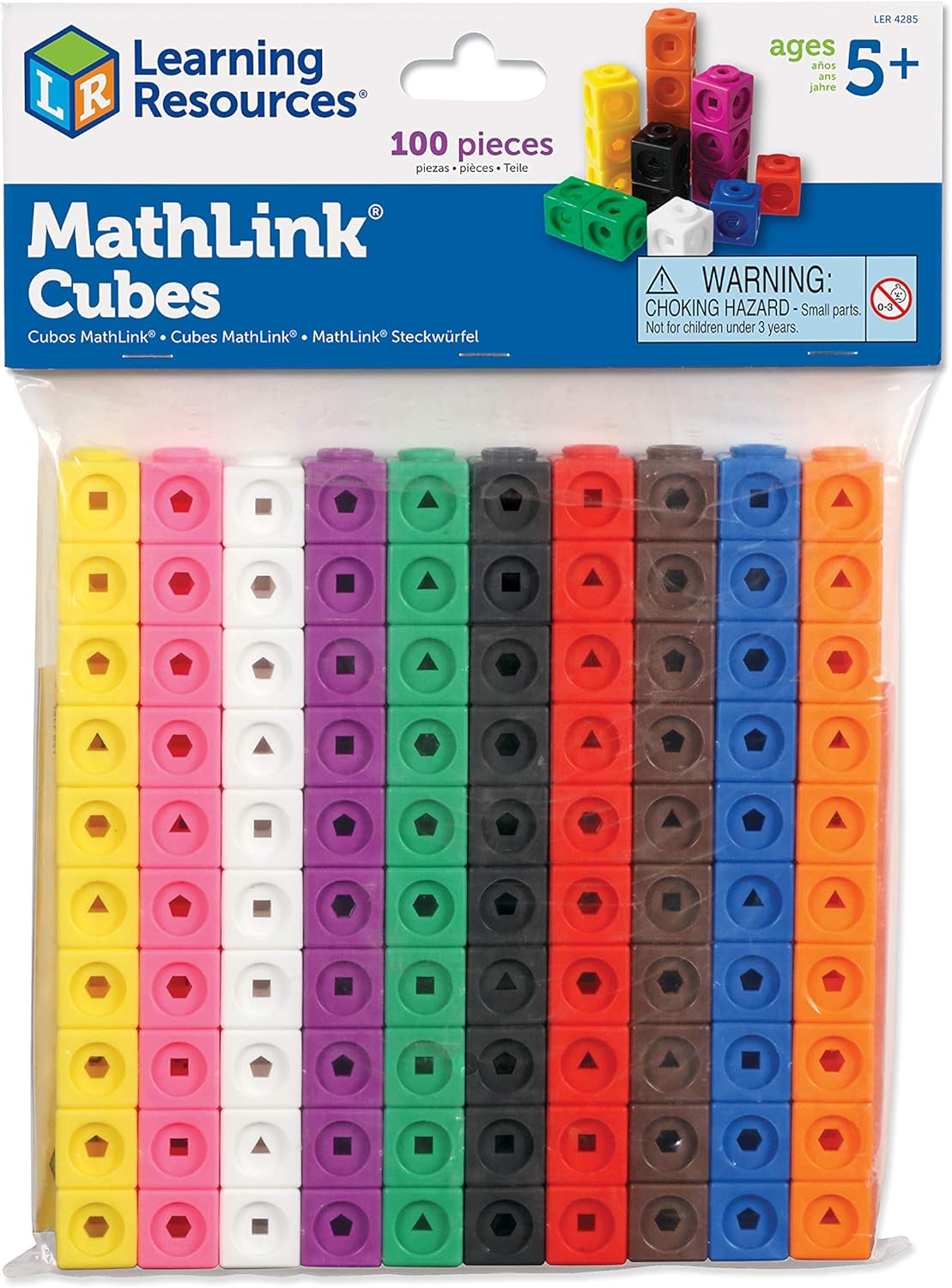 Learning Resources MathLink Cubes – Pädagogisches Bauset für Kinder ab 5 Jahren