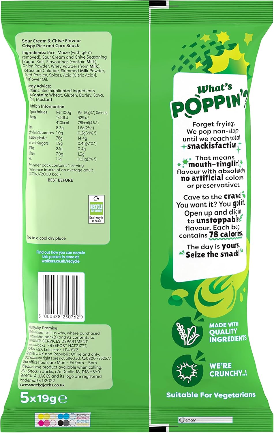 Snack a Jacks Crispy Sour Cream and Chive Snacks, 19 g (Pack of 5) 7