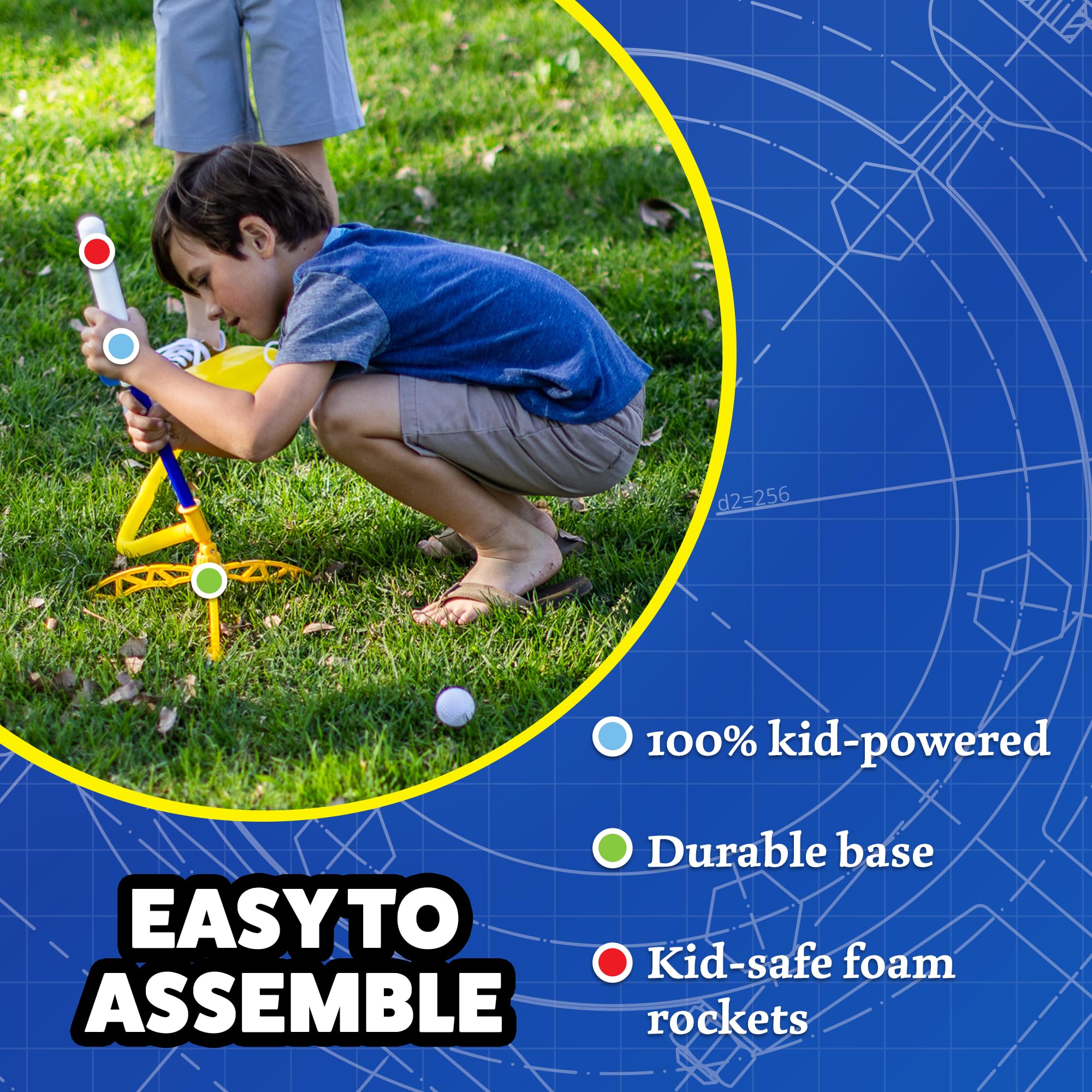 Stomp Rocket 20005 Junior Glow - Glow-in-the-Dark Foam Rockets for Kids Ages 3+ 13