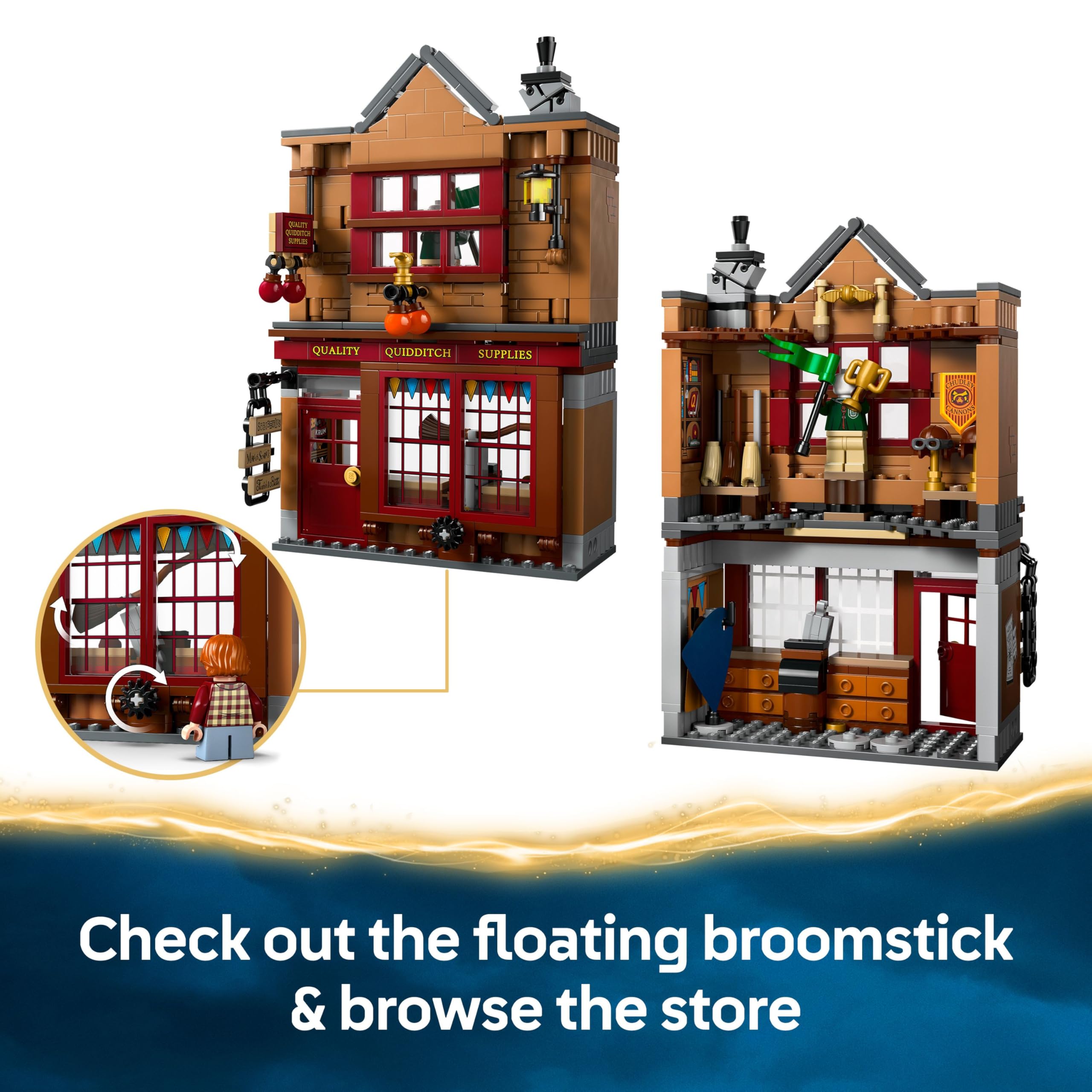 LEGO Harry Potter Diagon Alley Playset - Quality Quidditch Supplies & Ice Cream Parlour, 795 Pieces 6