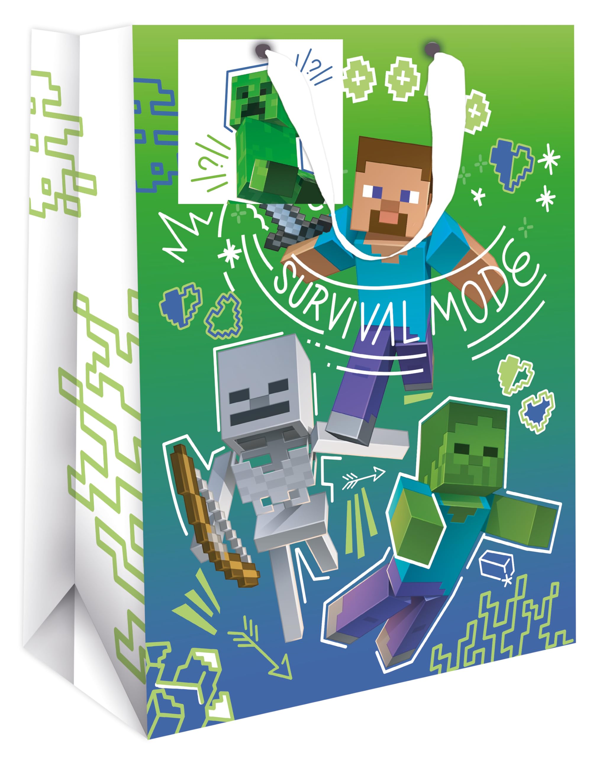 Danilo Promotions LTD Official Minecraft Large Gift Bag - Survival Mode Design | Medium Size 1