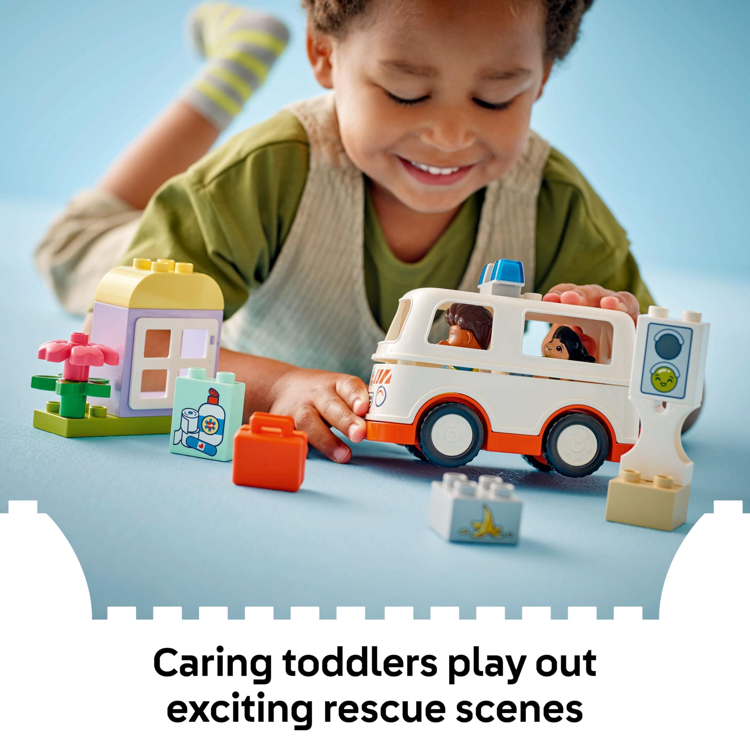 LEGO DUPLO Ambulance & Driver Set 10447 - Educational Role-Play for Ages 2+ 4
