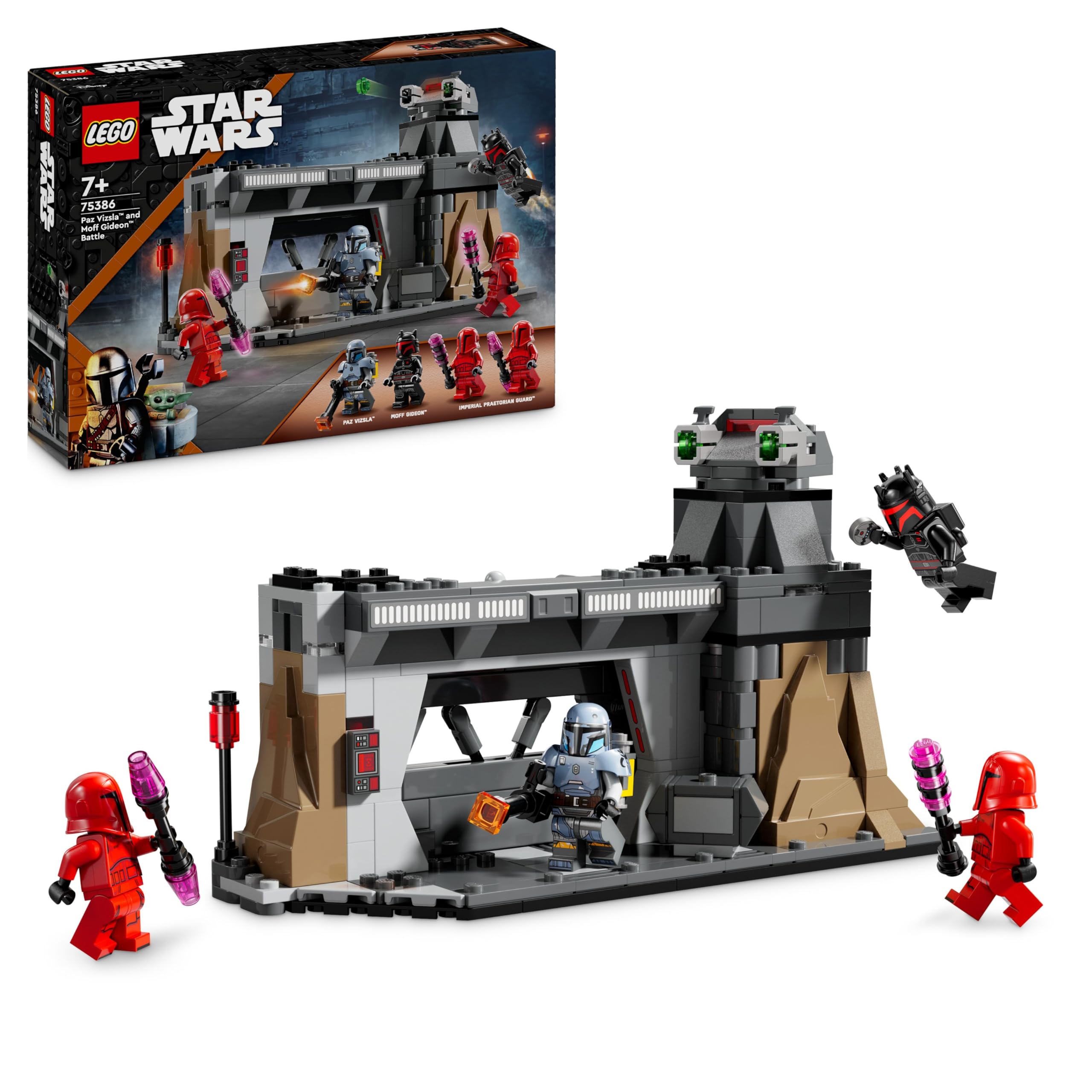 LEGO Star Wars: The Mandalorian Paz Vizsla and Moff Gideon Battle Set - 289-Piece Building Playset for Ages 7+