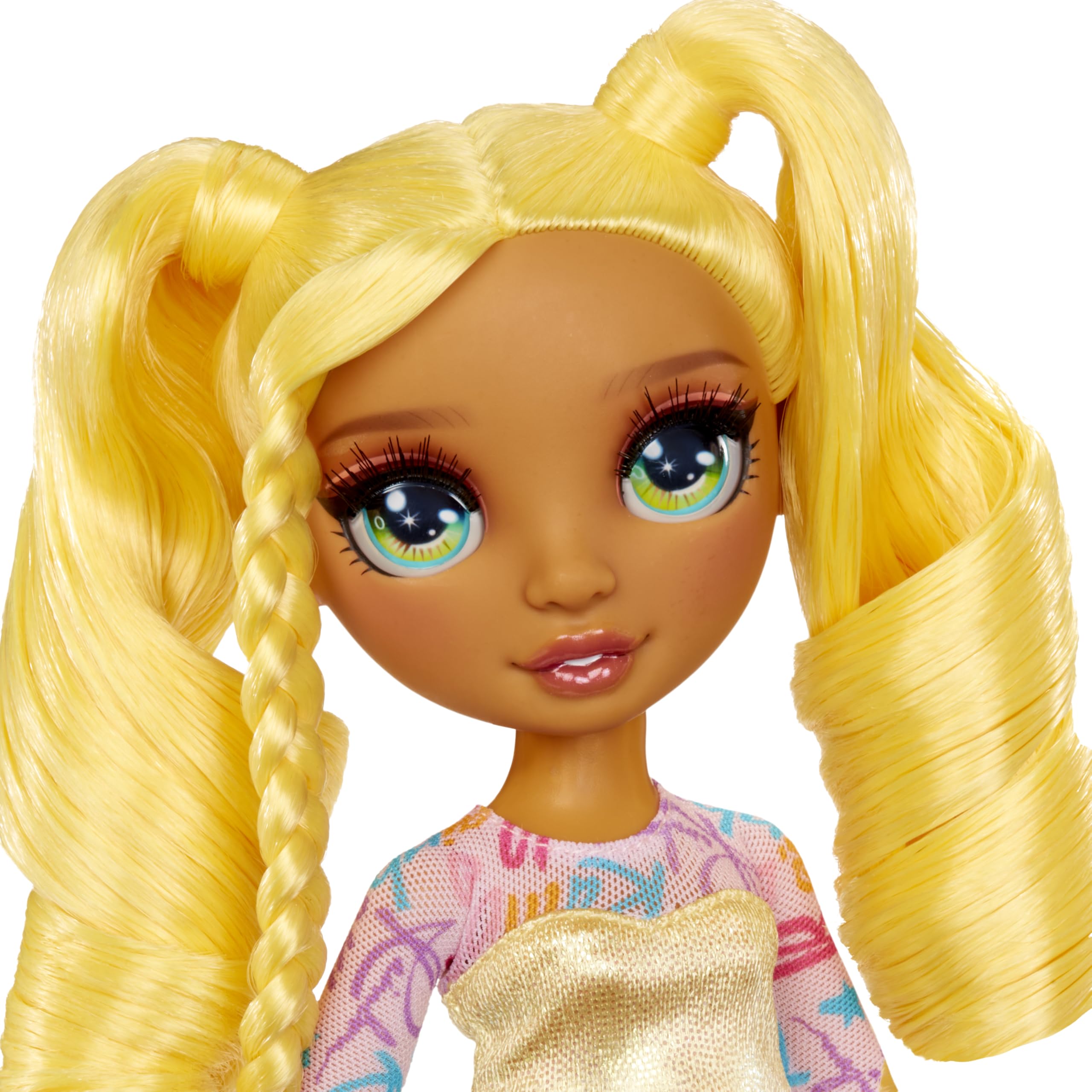Rainbow High Sunny Fashion Doll - 28cm Posable Doll with Yellow Statement Outfit, Handbag & Shoes 5