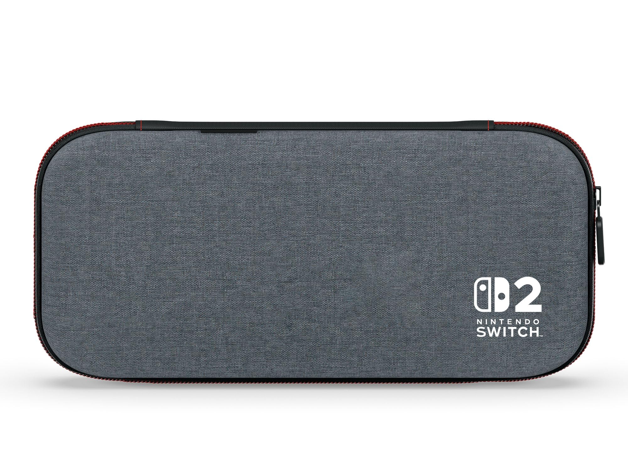 PowerA Slim Case for Nintendo Switch 2 - Grey, Officially Licensed, Holds 10 Games, Padded Screen Protector, Built-in Stand