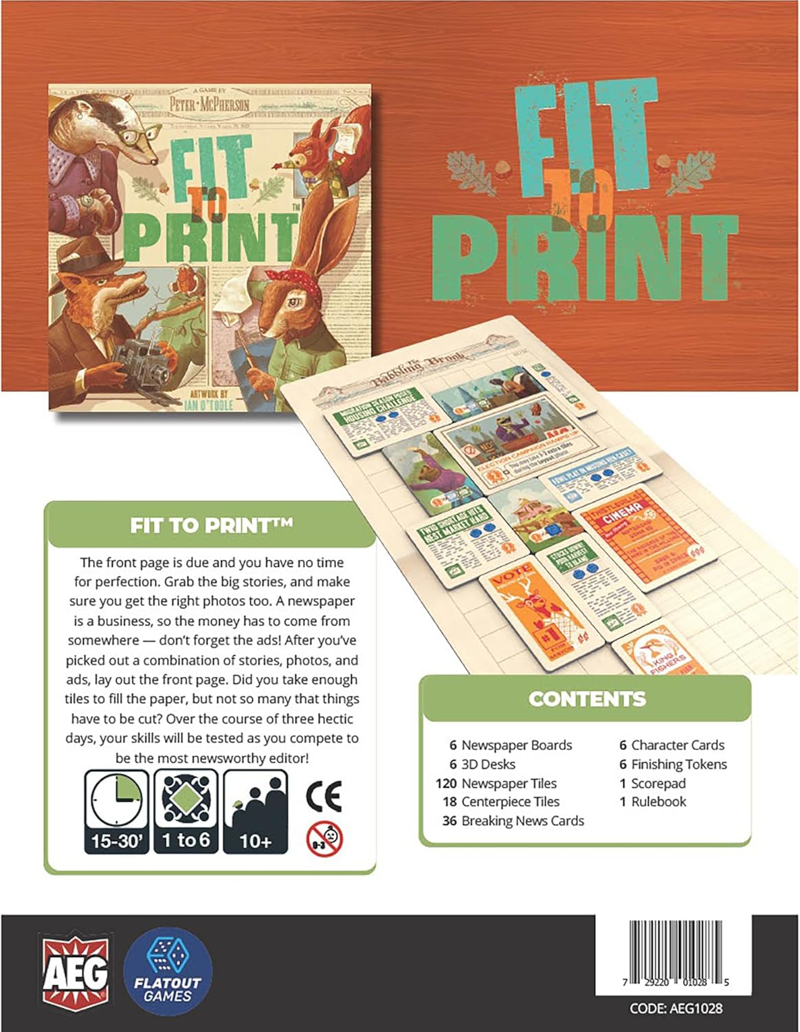 Alderac Entertainment Group Fit to Print Board Game 5