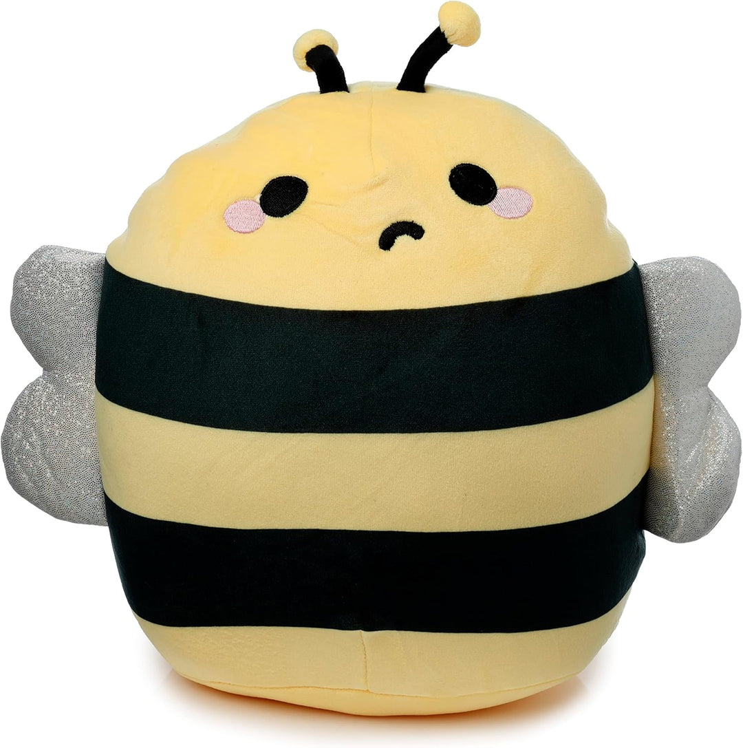 Puckator CUSH330 Squidglys Bobby the Bee Adorabugs Plush Toy - Soft Velboa Plush for Ages 3+