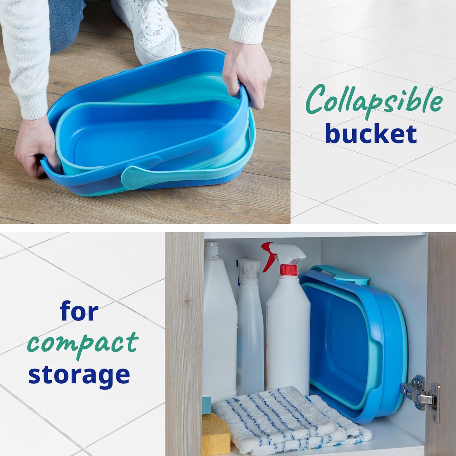 Spontex Ultra Compact Twist Mop and Bucket Set - Microfibre Mop with Built-In Wringing System 4