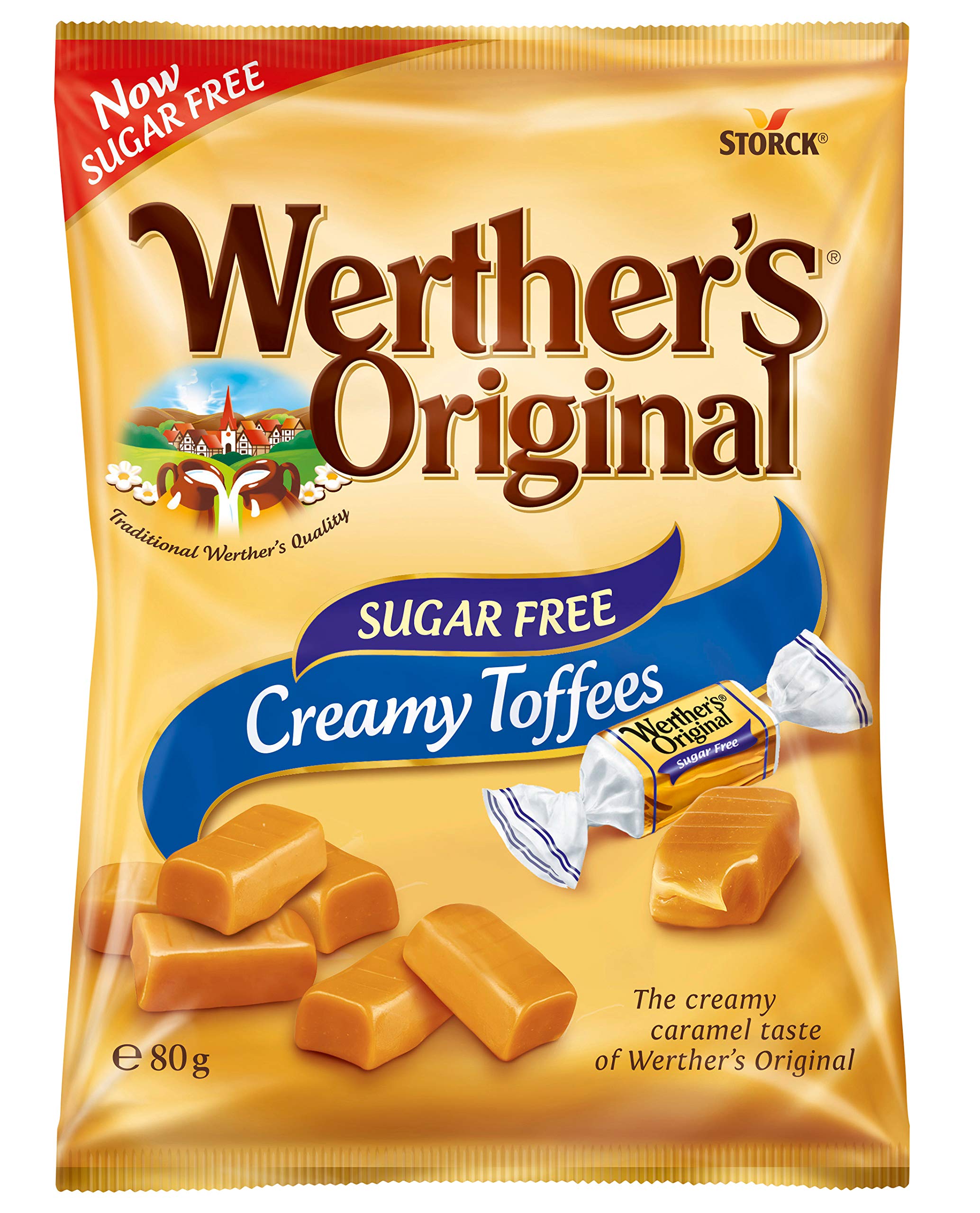 Werther's Original Sugar Free Creamy Toffees, Individually Wrapped, 18 Packs 5