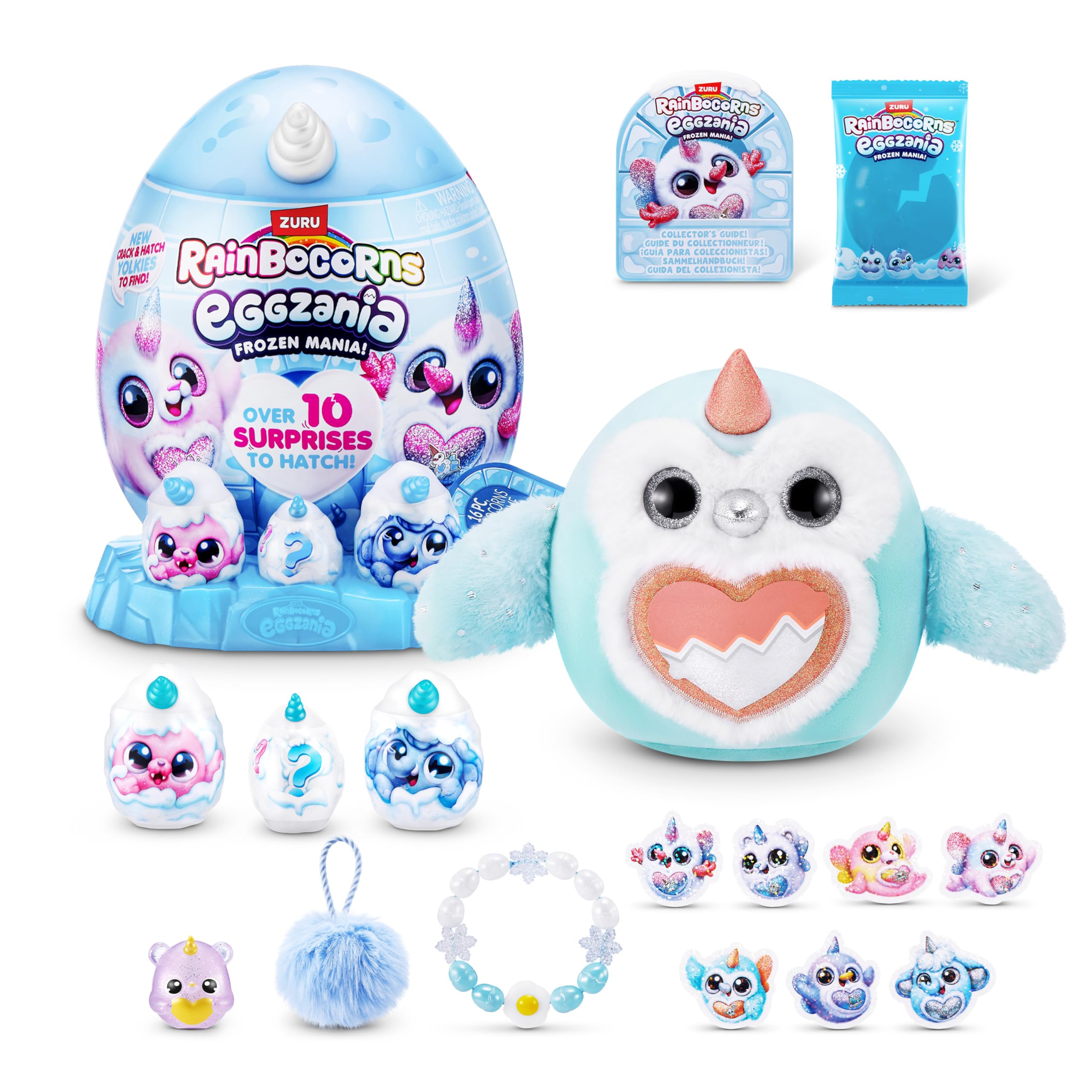 Rainbocorns Eggzania Easter Egg Surprise Frozencorn Mania Owl (ICEY-HOO) Soft Doll | Polyester | 400g 1