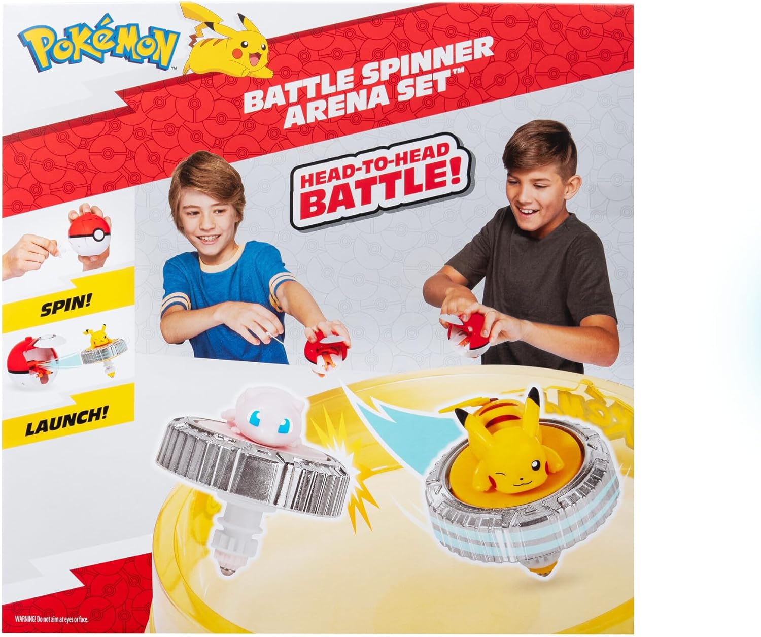 Pokémon Pikachu & Mew Battle Spinner Arena Set with Poké Ball Launchers 6