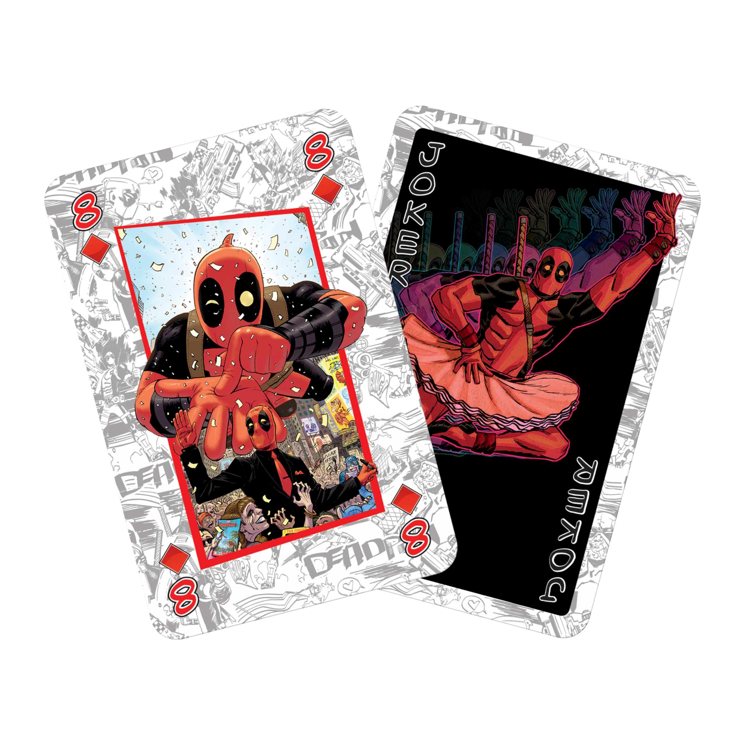 Waddingtons Number 1 Deadpool Playing Cards - 52 Cards + 2 Jokers | Paper | Red