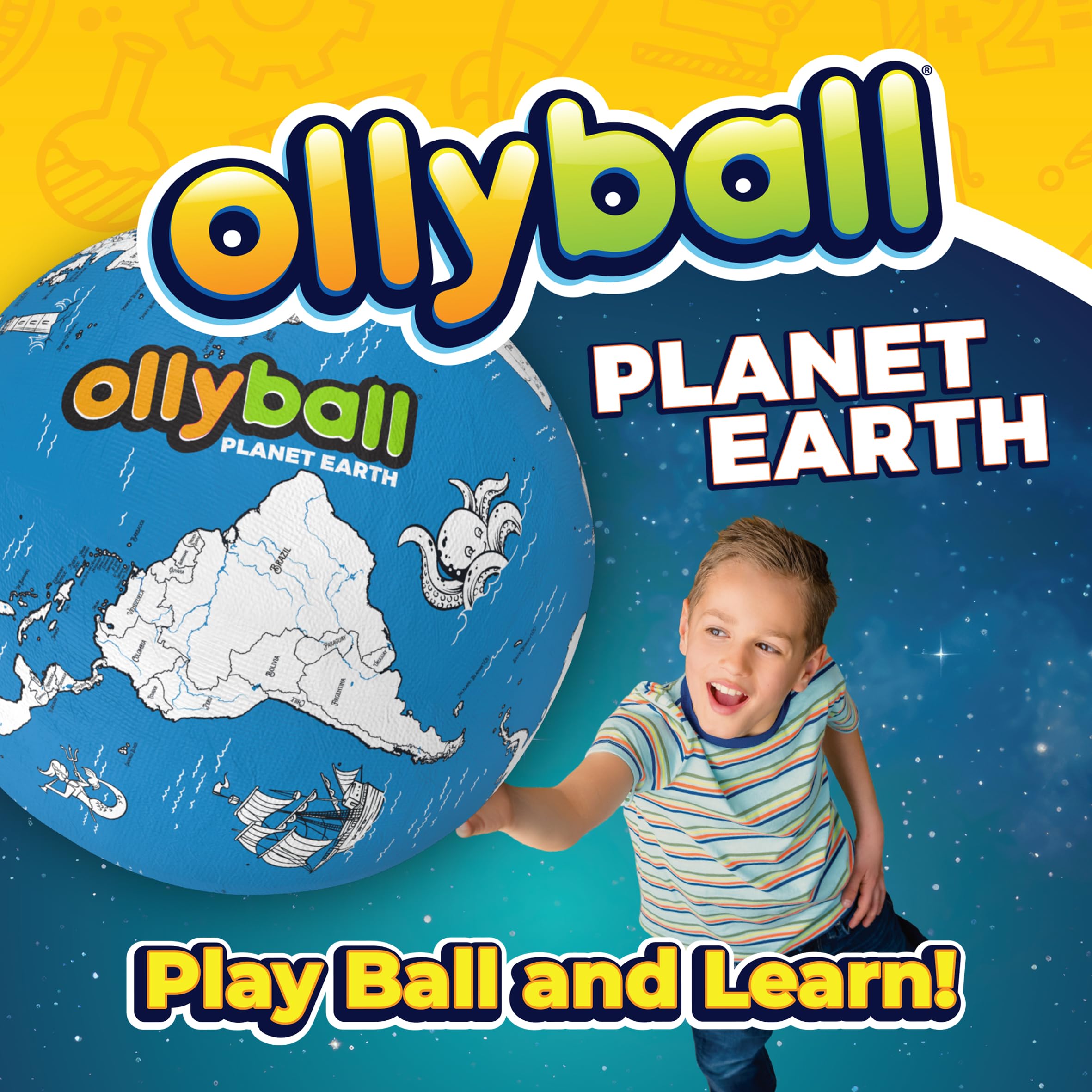 Ollyball Planet Earth The Ultimate Giant Indoor Play Ball Jumbo 22 Inch 9
