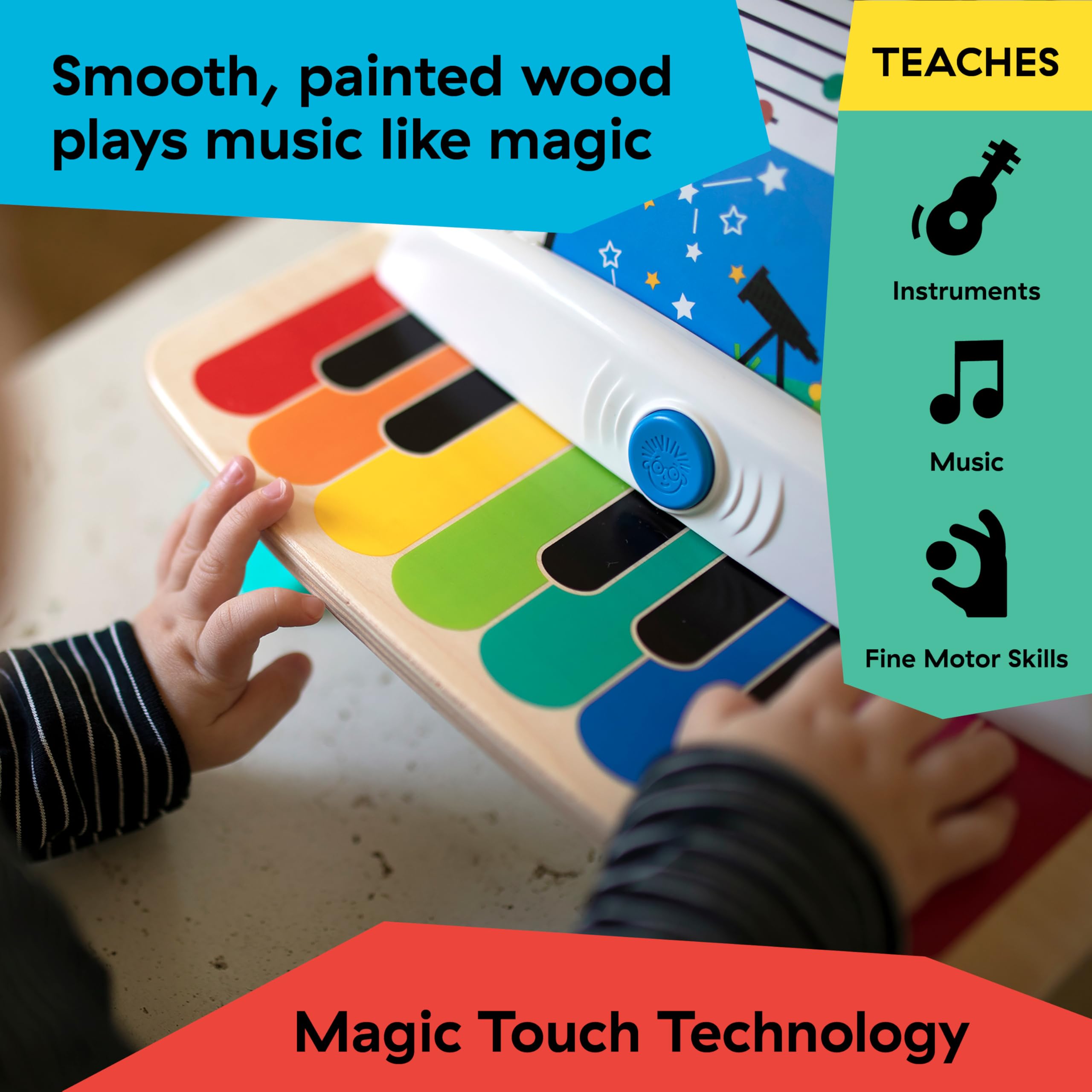Baby Einstein Hape Magic Touch Piano – Musikspielzeug aus Holz für Kleinkinder von 6–36 Monaten 9
