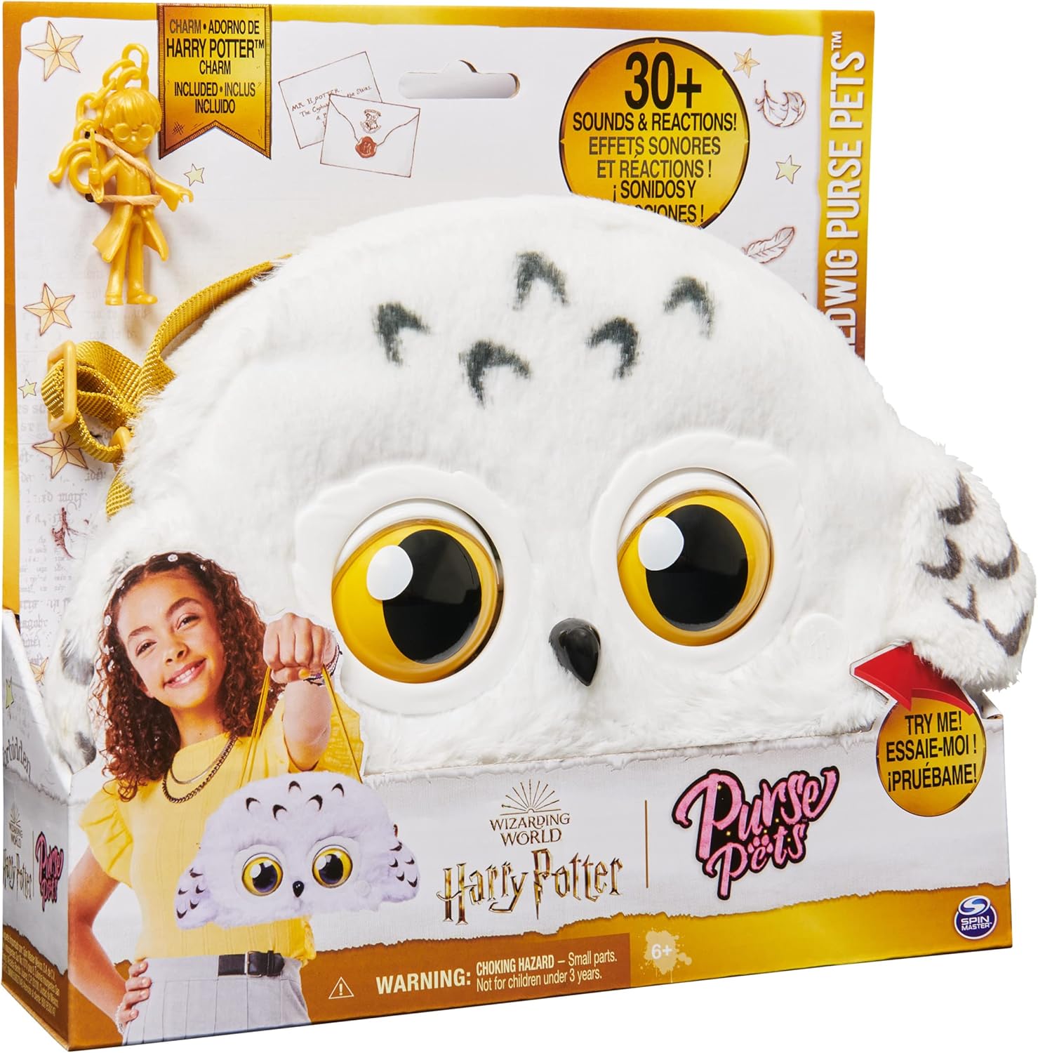 Purse Pets Wizarding World Harry Potter Hedwig Interactive Plush Pet & Crossbody Bag 8