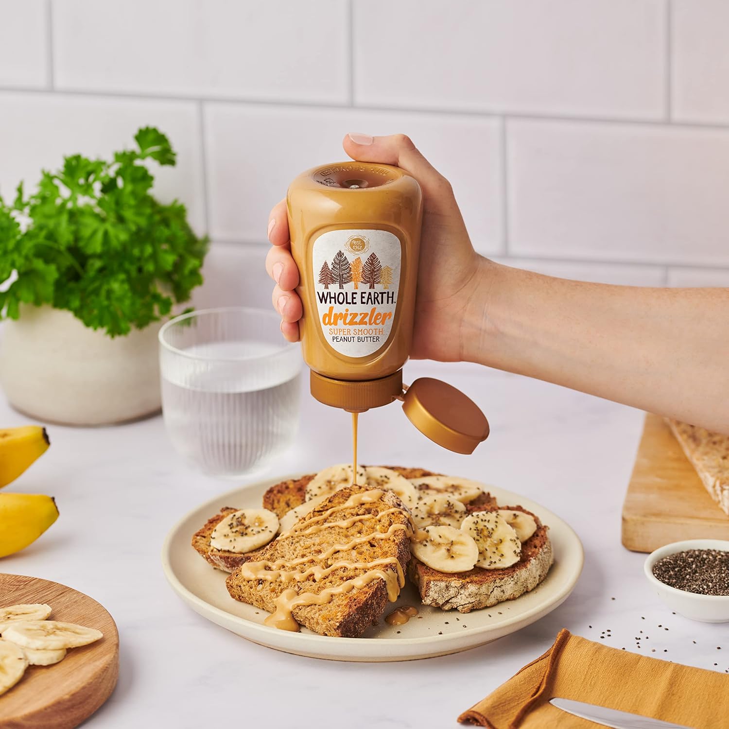 Whole Earth Drizzler Original Roasted Peanut Butter - Super Smooth Squeezy Spread 5