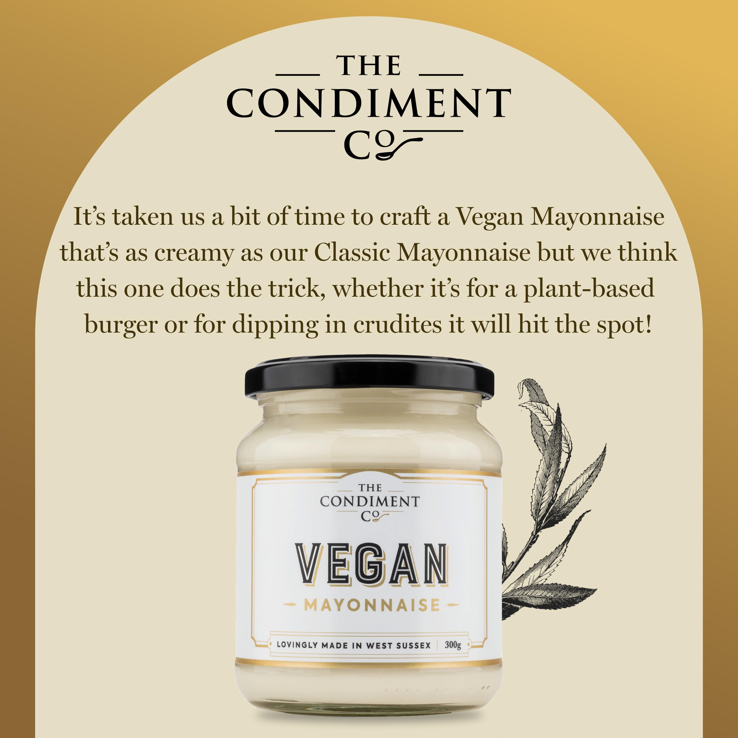 The Real Condiment Co - Vegan Mayonnaise 300ml 6