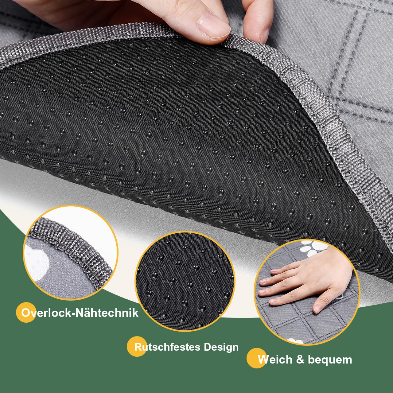 Gimars Reusable Training Pads - 4-Layer Absorbent, Washable, Anti-Slip | 2 Pack, Grey 3