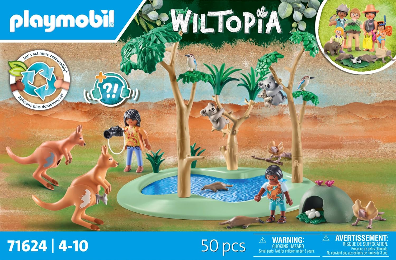 Playmobil 71624 Wiltopia: Australian Wildlife Adventure Playset for Kids 4+ 4