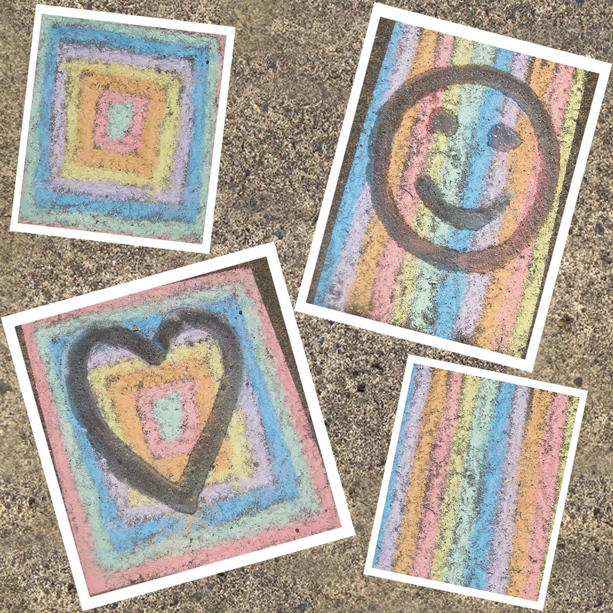 Bright Ideas PK06 7cm Egg Shaped Chalks - Bright Coloured Playground Chalk for Outdoor Drawing 6