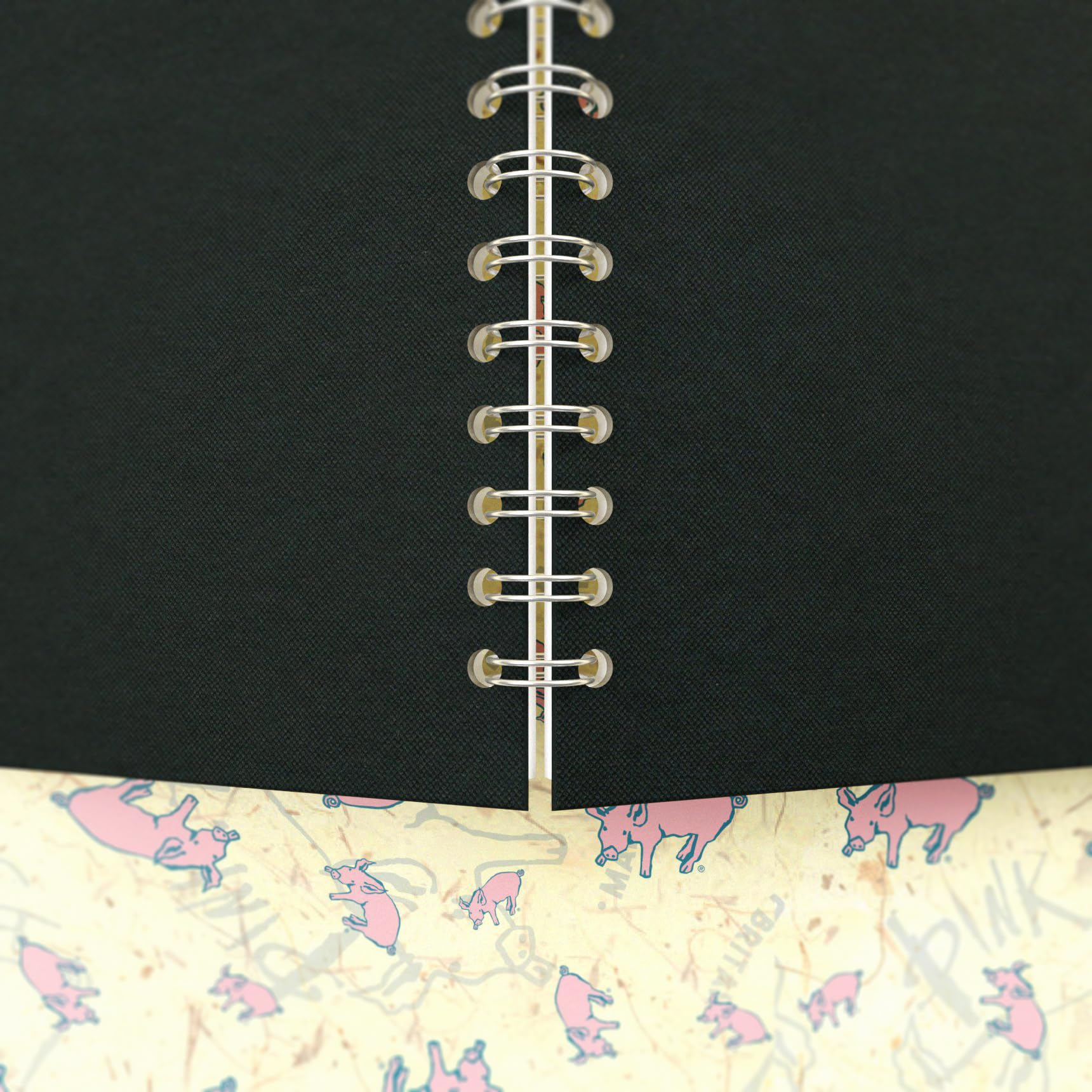 Pink Pig A4 Portrait Wirebound Sketchbook | 150 gsm Acid Free Cartridge Paper | 35 Leaves | Black Cover 6