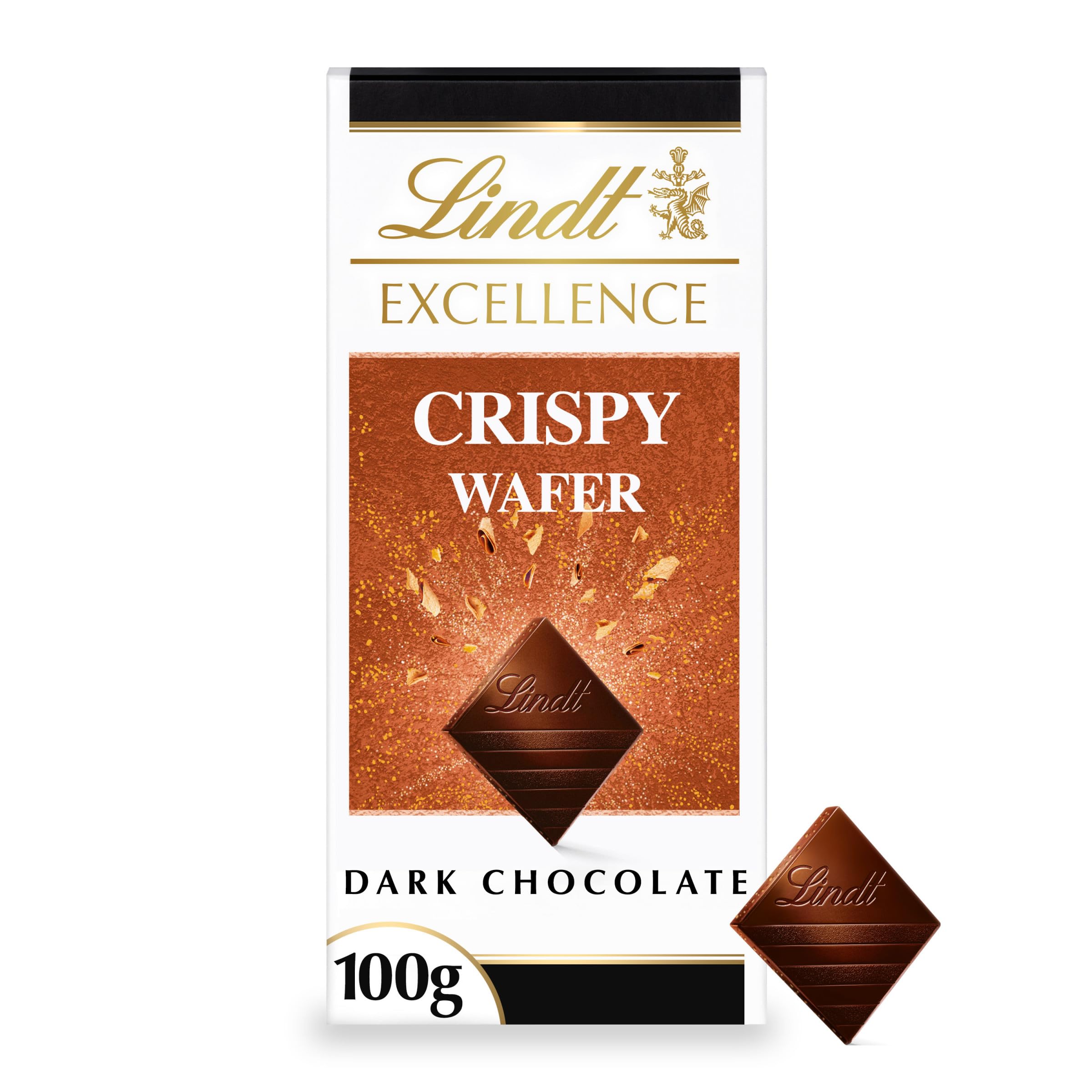 Lindt Excellence Dunkle Schokolade Knusprige Waffelriegel 100g