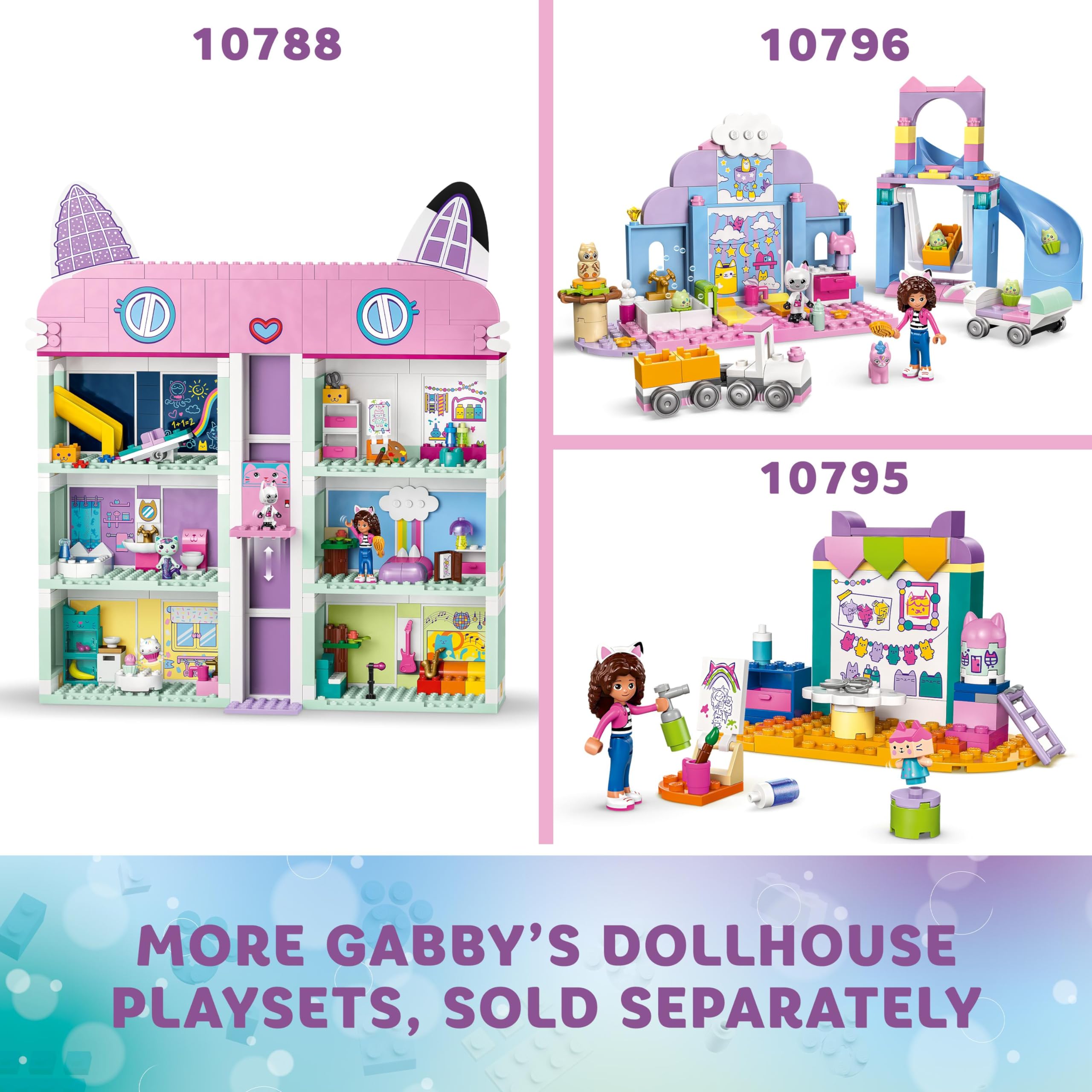 LEGO Gabby’s Party Room Disco Playset - DJ Catnip Party Bus with Minifigures & Games for Kids 4+ 7