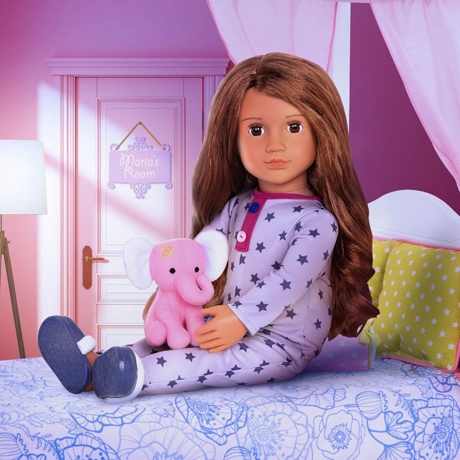Our Generation Maria Fashion Doll - 46cm Sleepover Playset with Elephant Plush 5