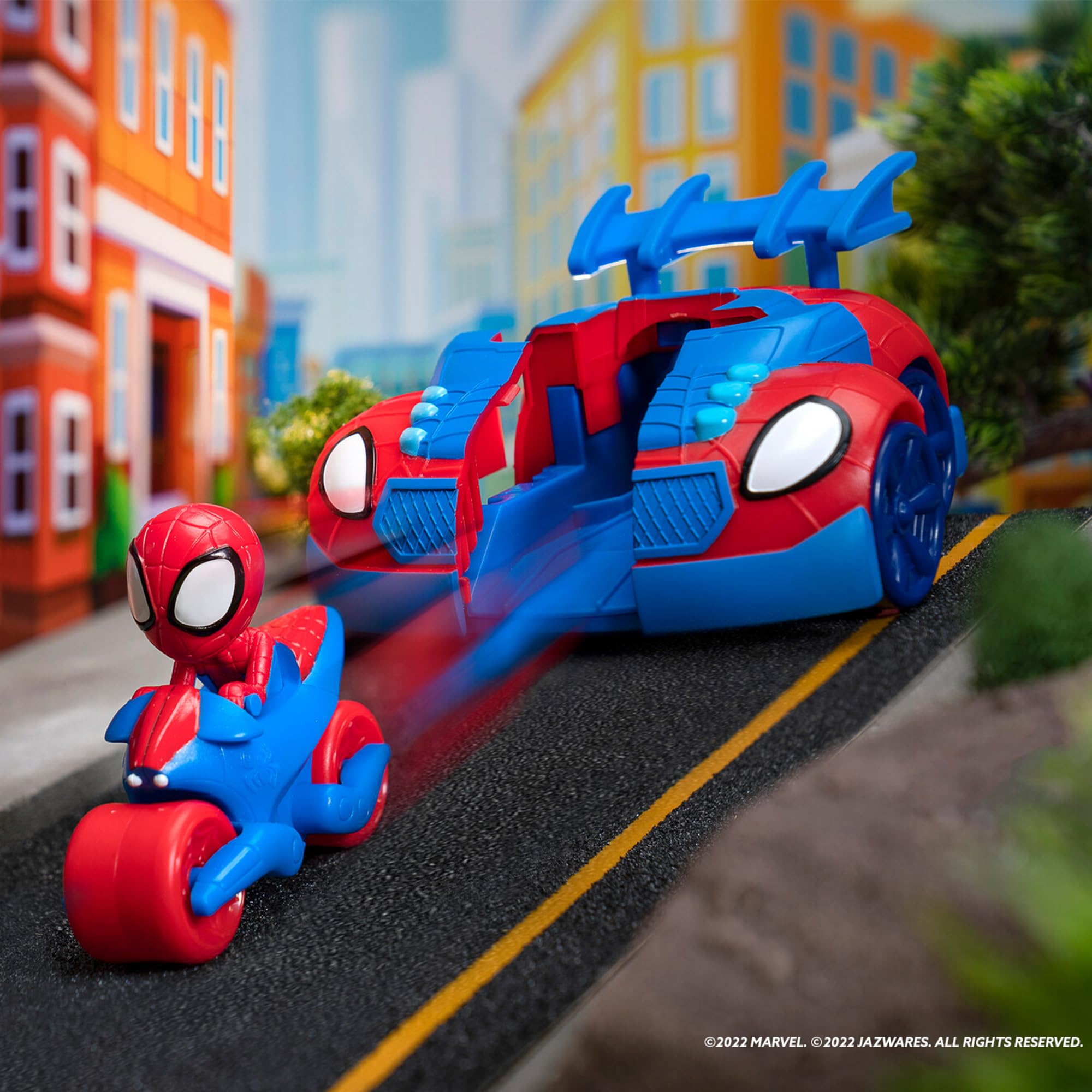 Spidey and Friends Web Strike 2-in-1 Vehicle - Launchable Web Cycle for Kids 3+ 7