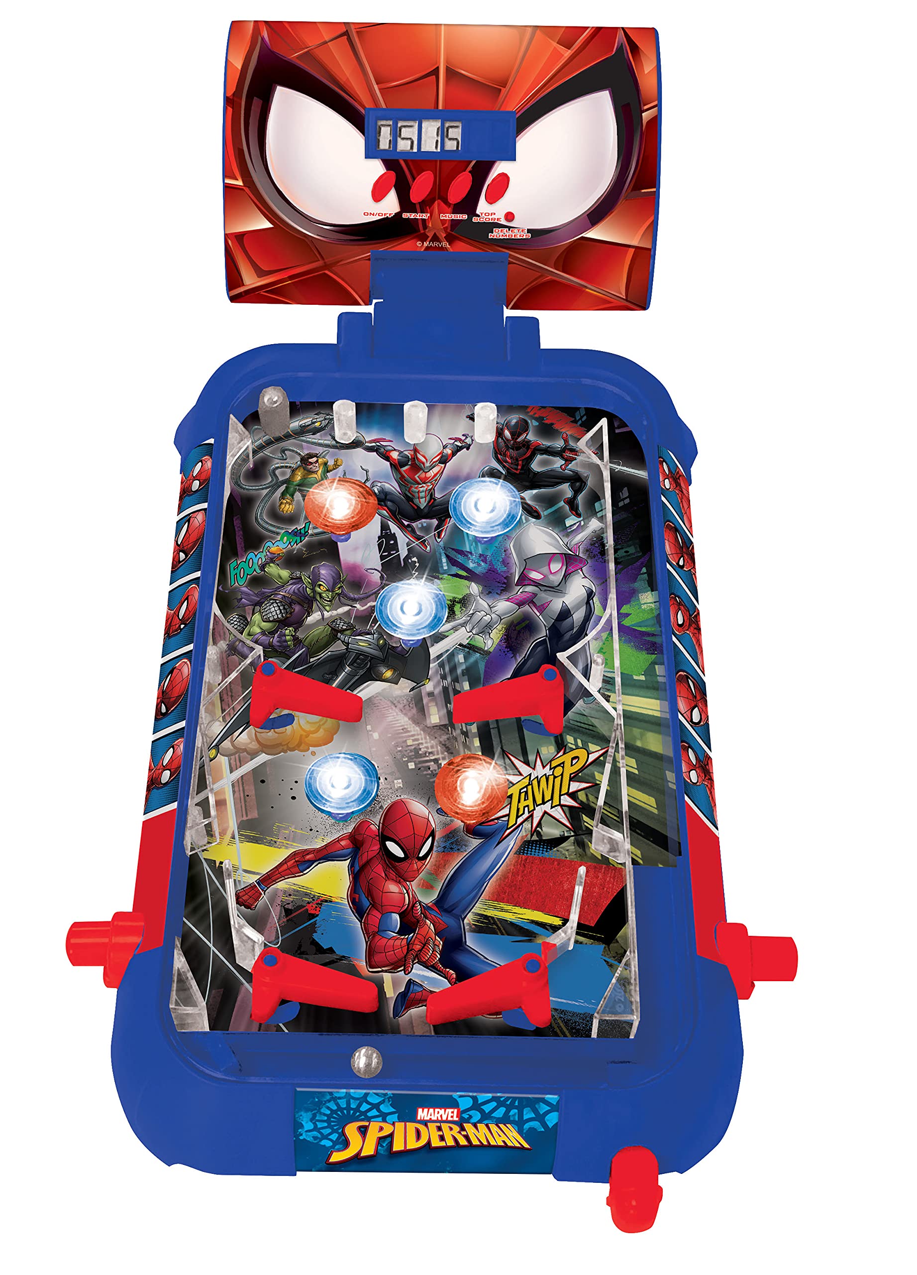 Lexibook Spider-Man Electronic Table Pinball Machine - Action Game with LCD Display, Lights & Sound - Ages 5+ 3