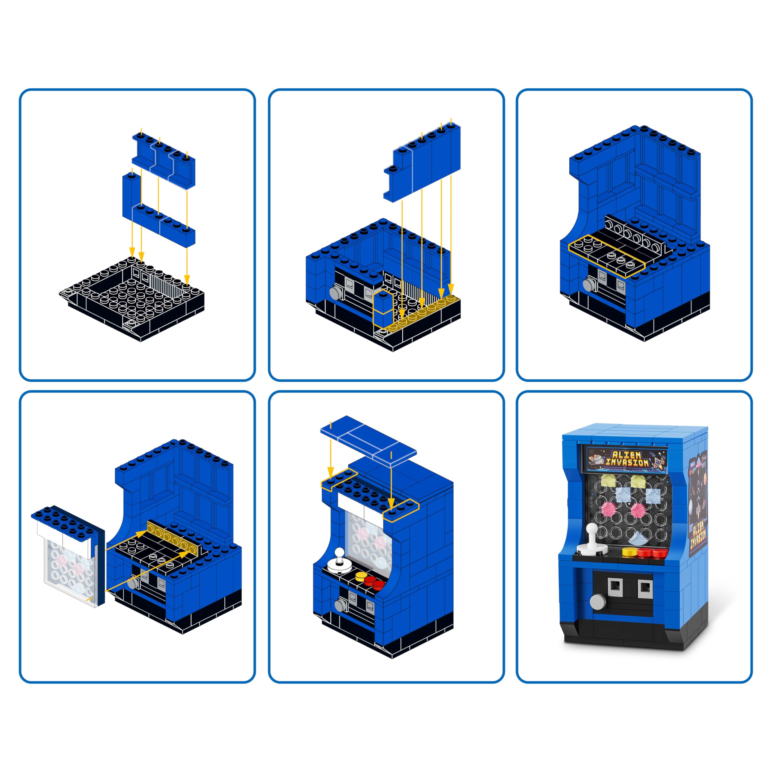 MAX Premium Retro Building Bricks - Arcade Machine Building Set for Ages 3+ 7