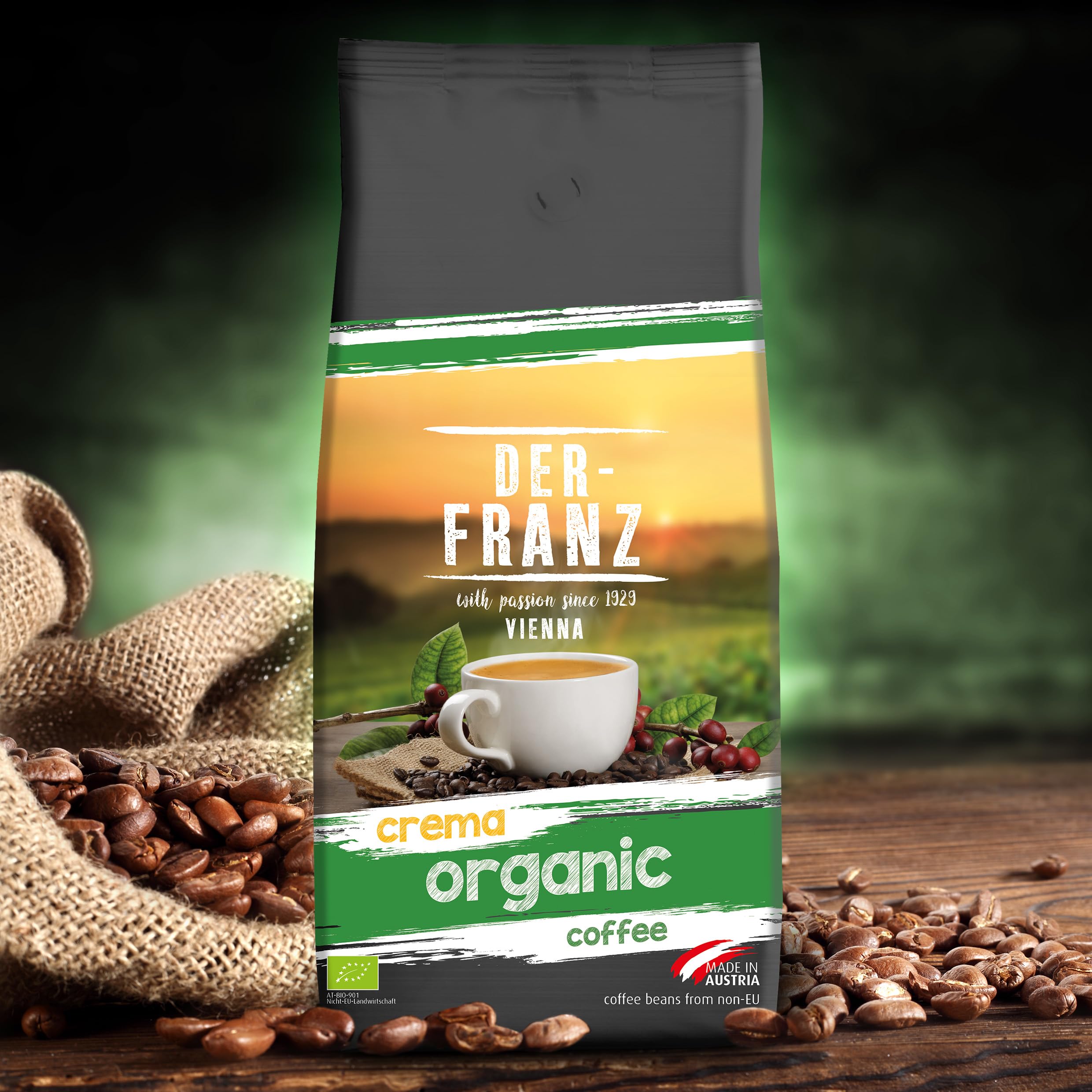 Der-Franz Crema Organic Coffee, Ground, 1000 g 7