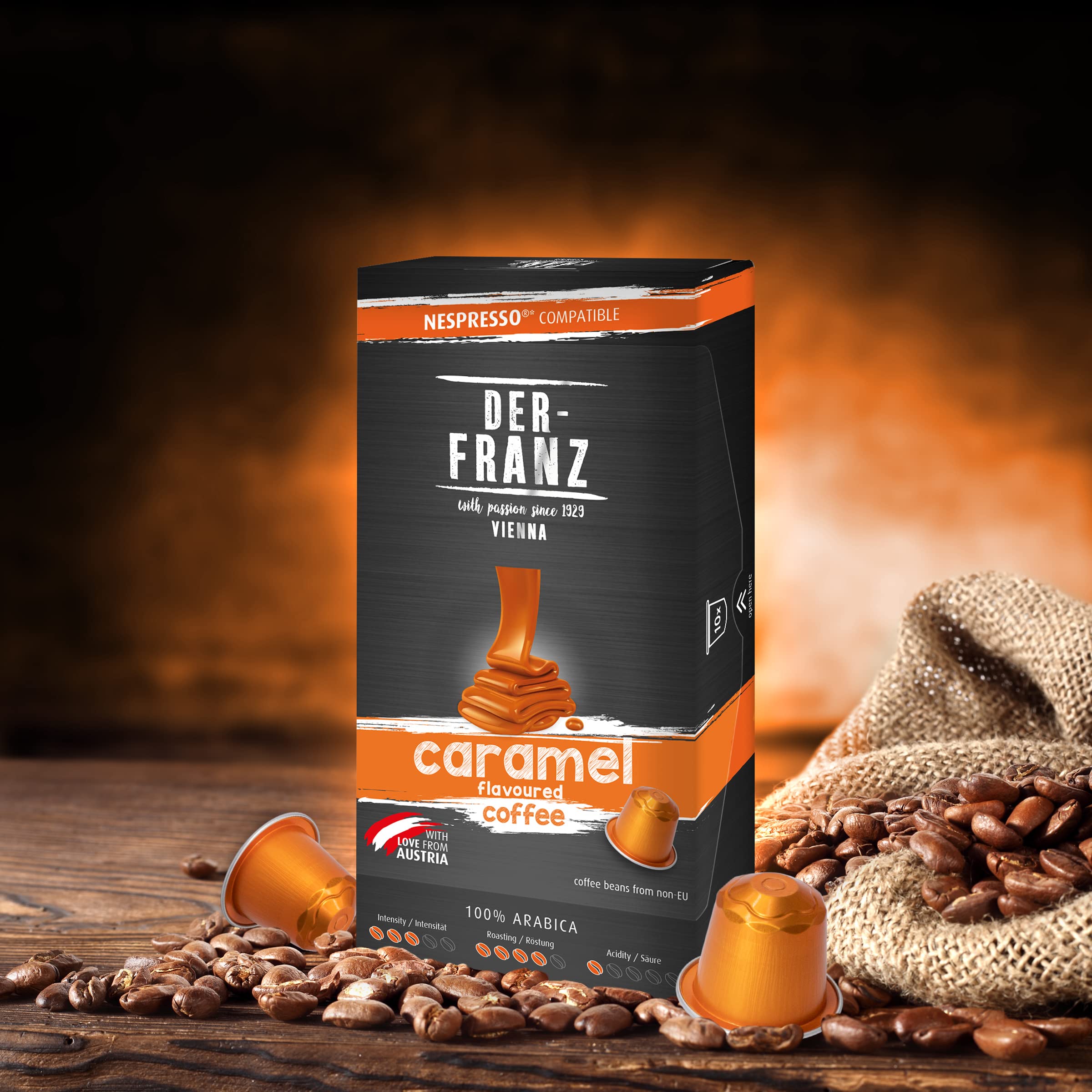 Der-Franz Caramel Aroma Coffee Capsules for Nespresso, 10 Capsules 7
