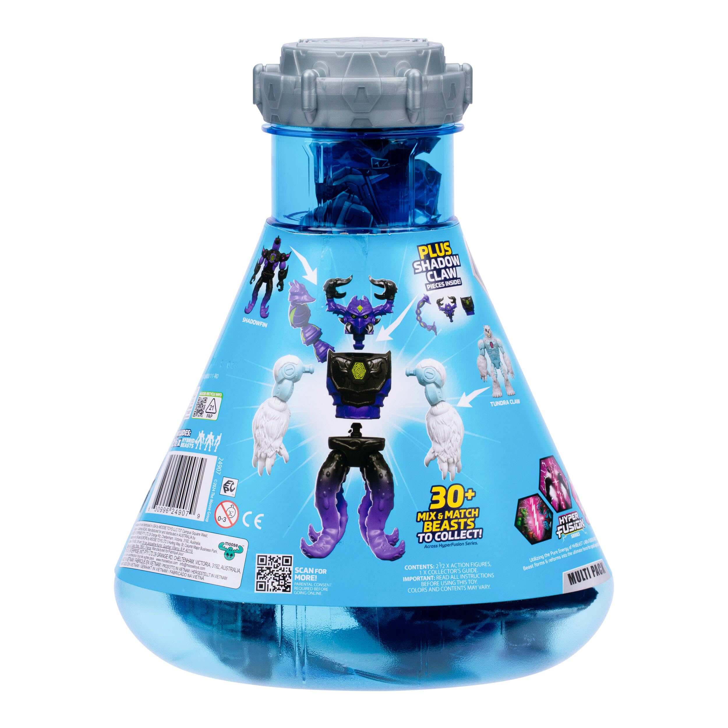 MRBEAST LAB Hybrids Multi Pack Action Figures - Create 2 Figures, Golden Dragon Parts | Ages 6+ 7