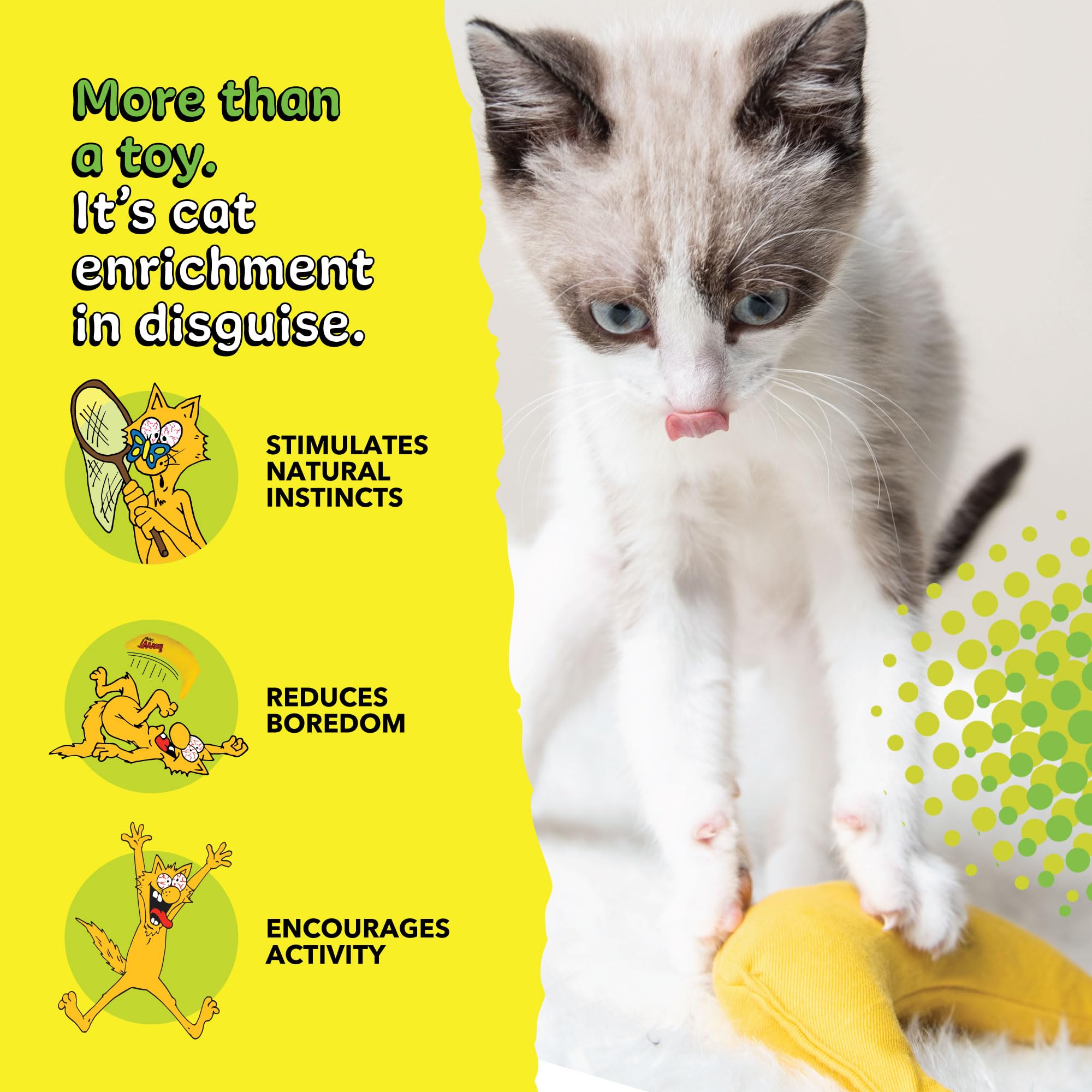 YEOWWW Banana Singles Cat Toy - 100% Organic Catnip | Durable Cotton Twill | Made in USA 8