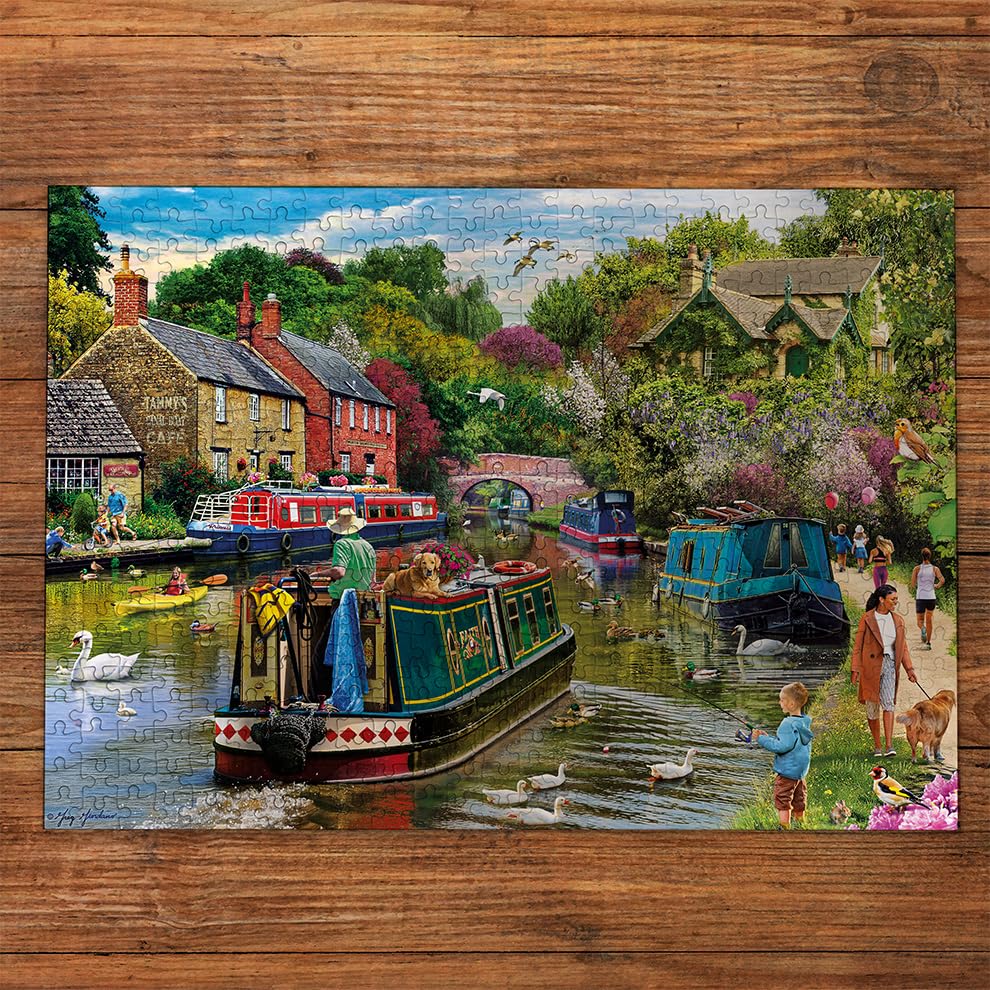 Gibsons River Retreat 500 Piece Jigsaw Puzzle | Artwork by Greg Giordano | 48 x 34 cm 2