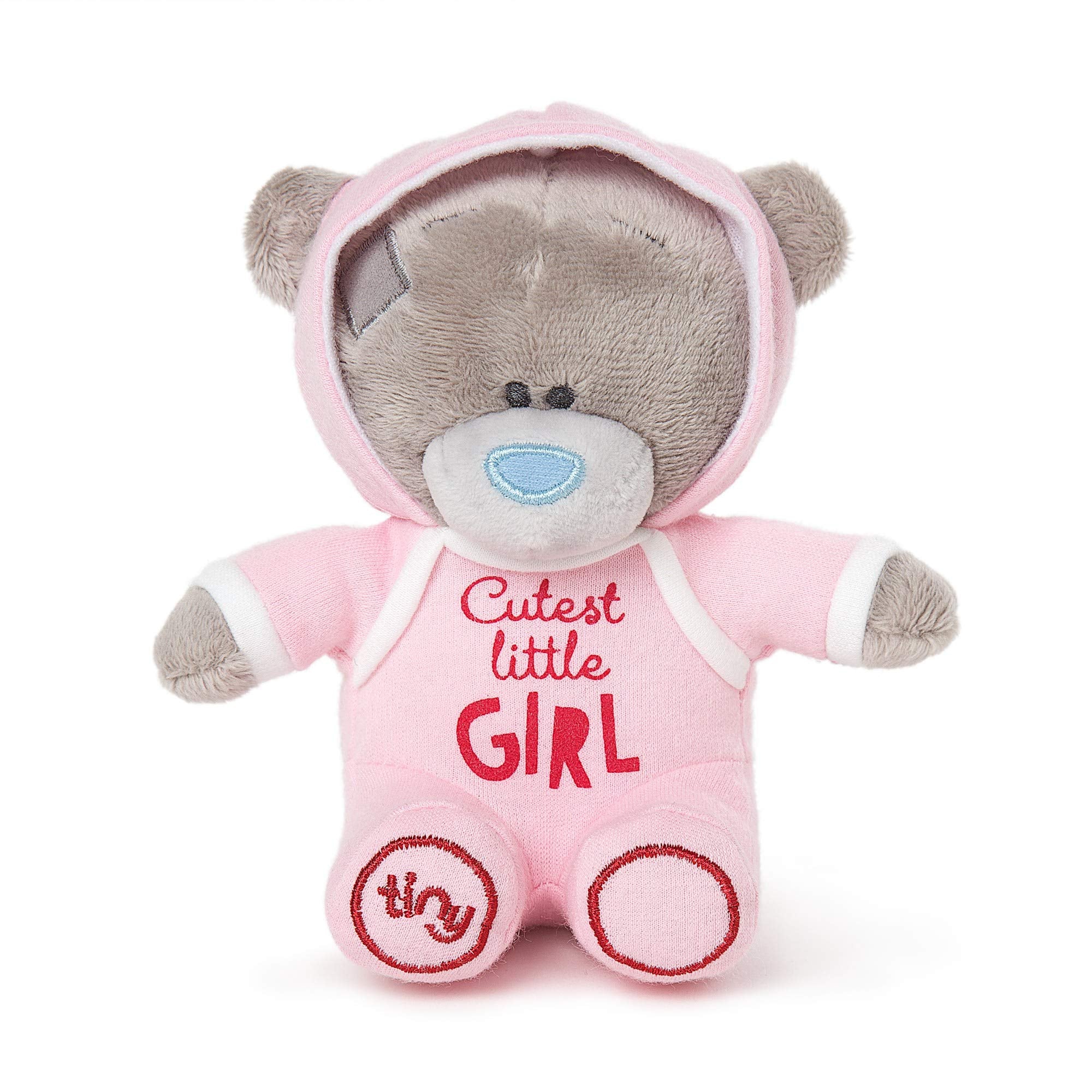 Me To You Tiny Tatty Teddy 'Cutest Little Girl' Bear in Pink Baby Grow | 10cm Stuffed Toy