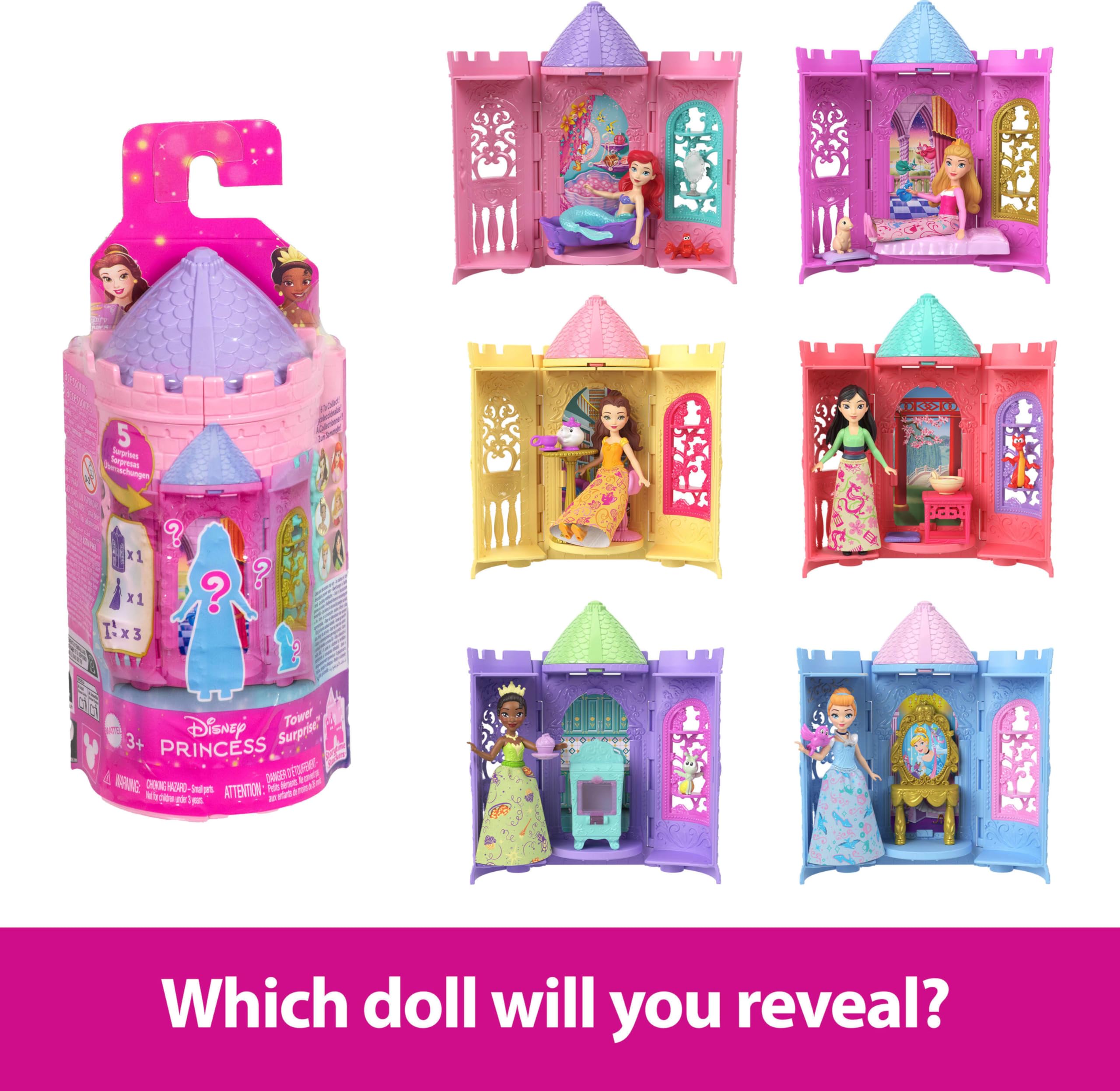 Mattel Disney Princess Tower Surprise - Stacking Playset with Mystery Doll & Accessories 7