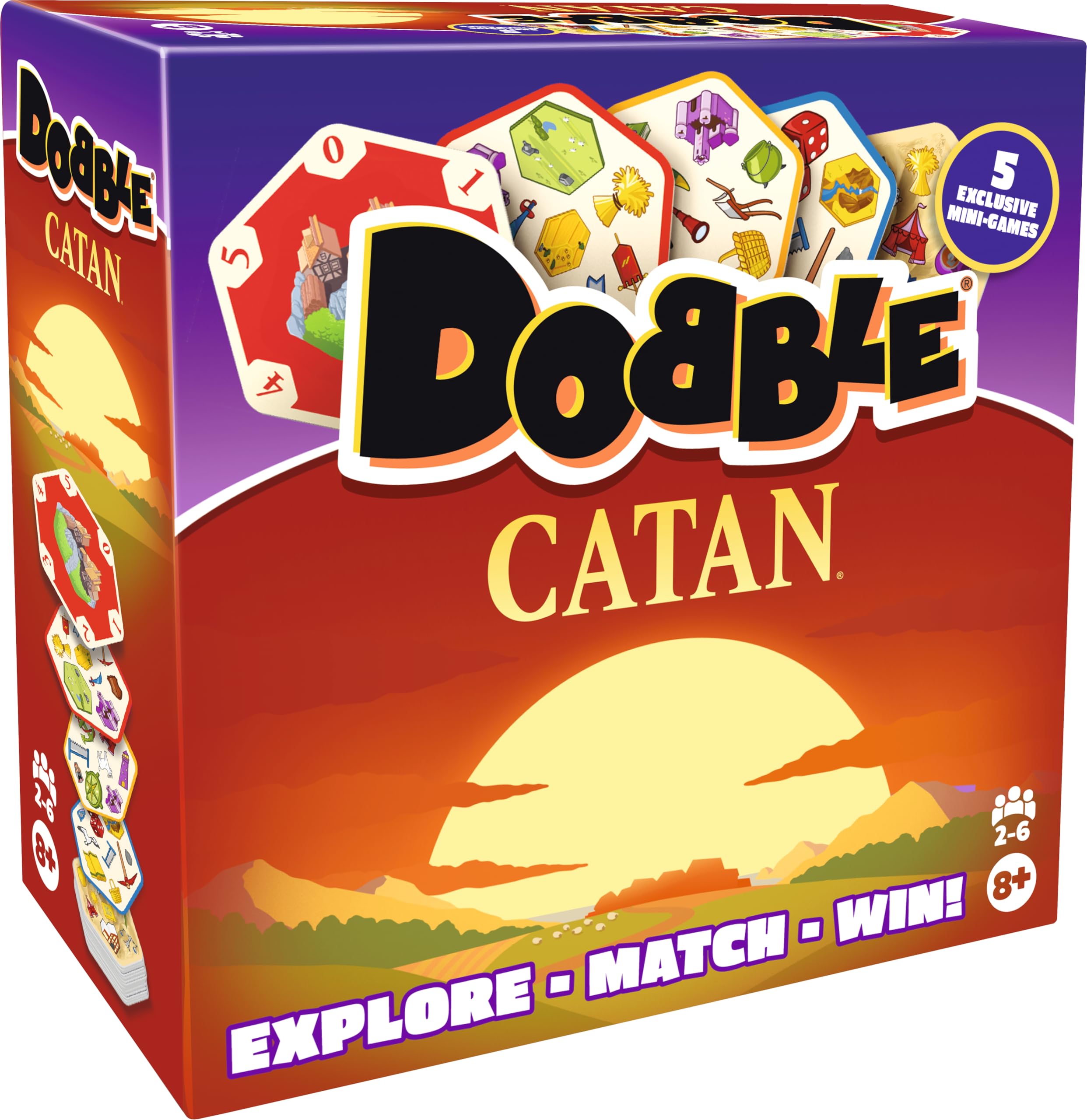 Asmodee Dobble Catan Family Card Game | Ages 8+ | 2-6 Players | 15 Min