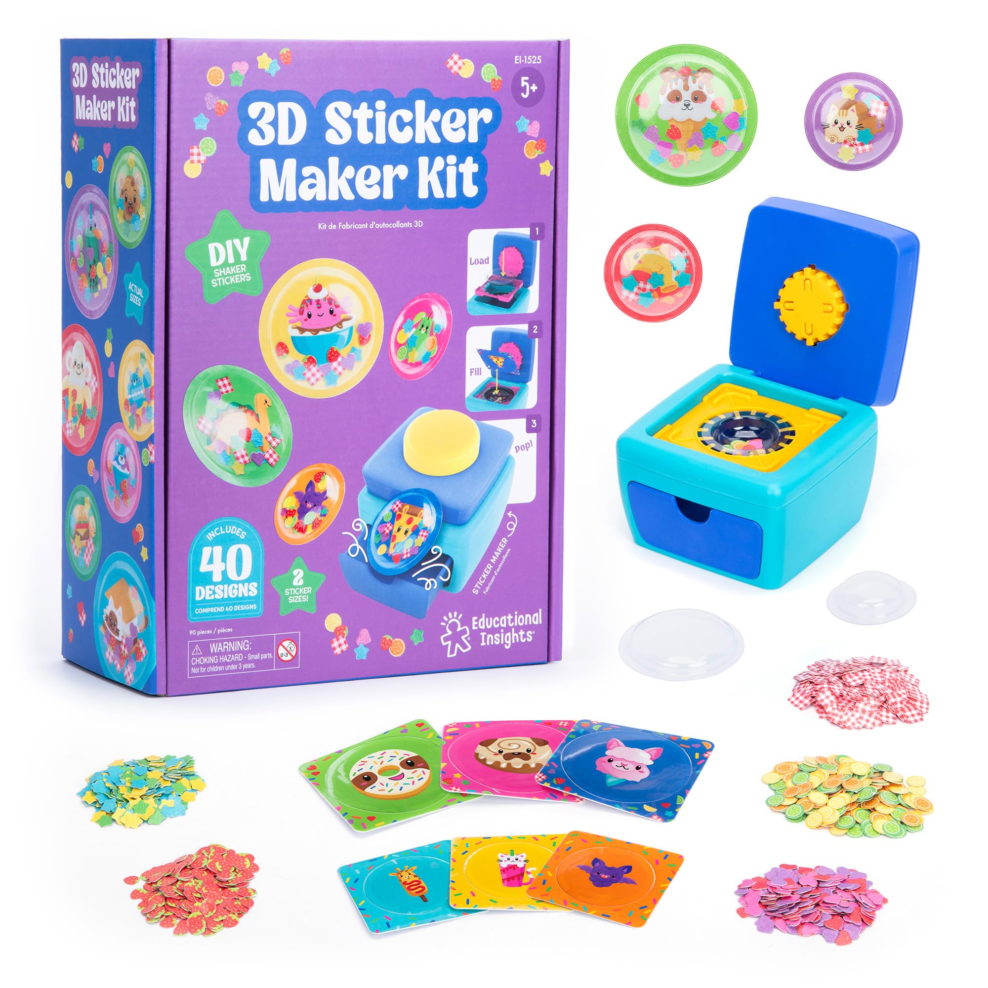Educational Insights 3D Sticker Maker Kit - Create 40 Custom Bubble Stickers | Ages 4-8 1