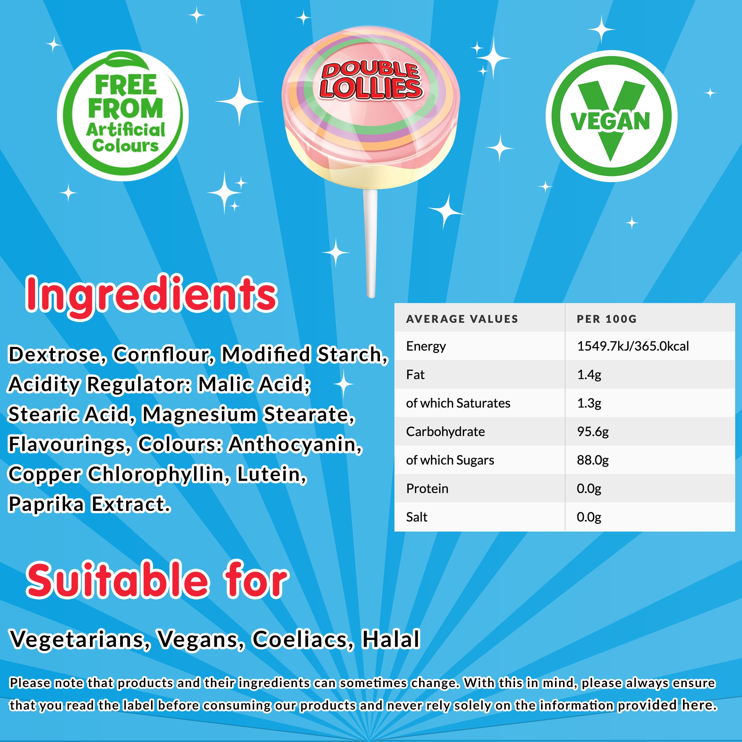 Swizzels - Double Lollies Sweets Dispenser Box (100 Lollipops, Vegan Friendly) 5