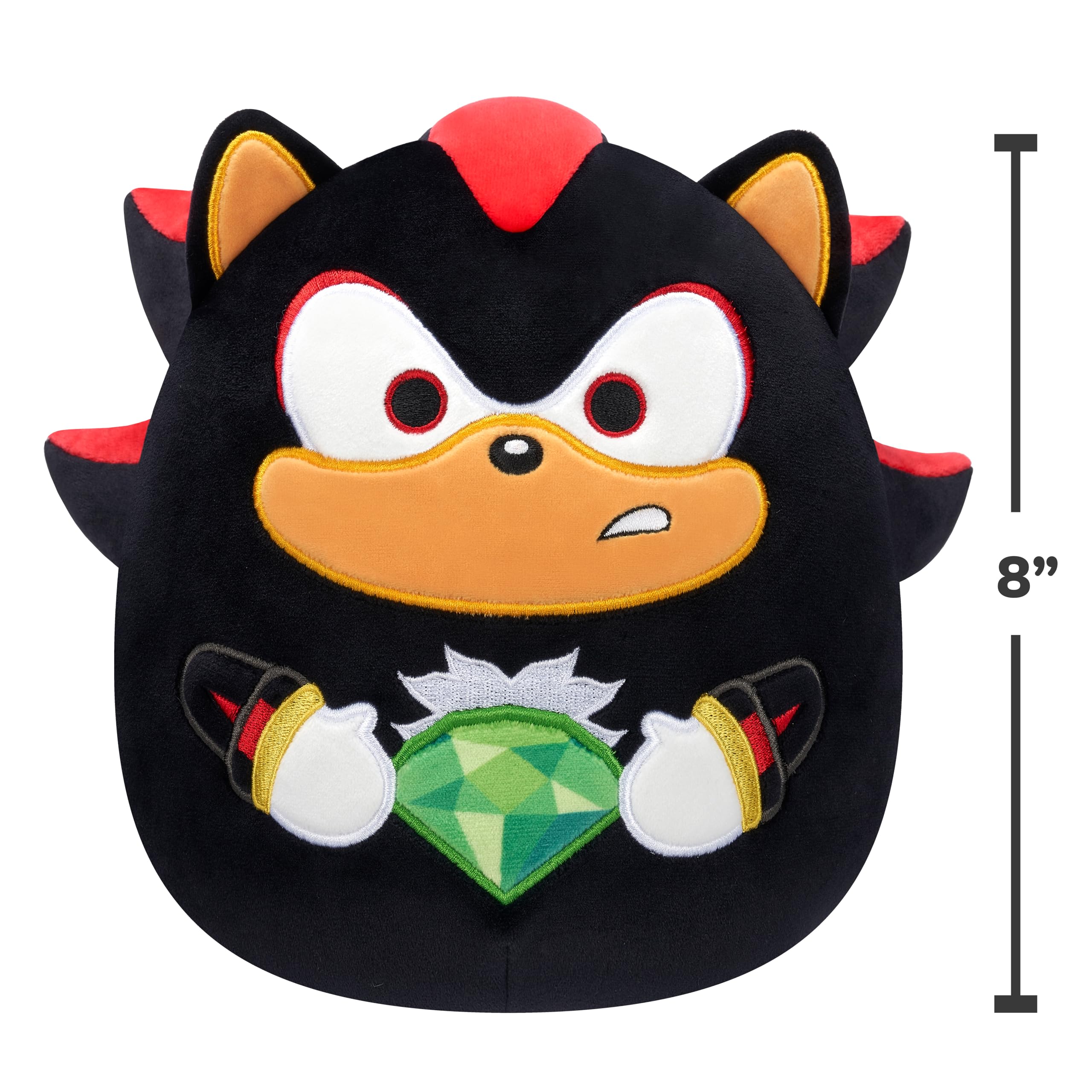 Squishmallows 8-inch Shadow Holding Green Emerald - Sonic the Hedgehog Plush 5