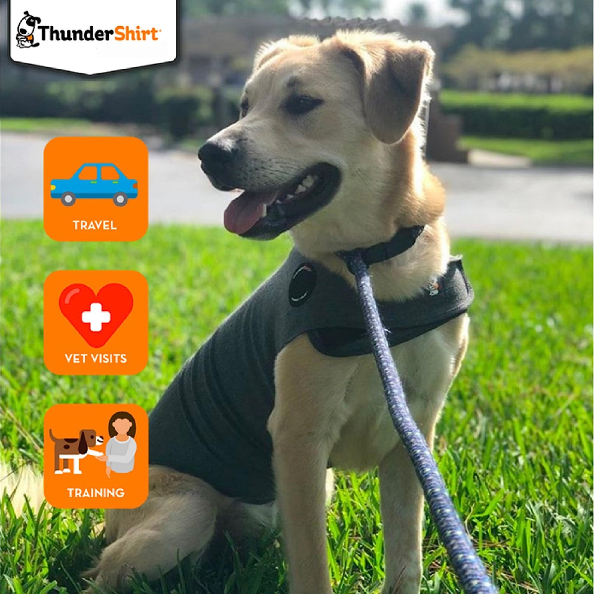 Thundershirt Anxiety Coat for Dogs - Large, Grey